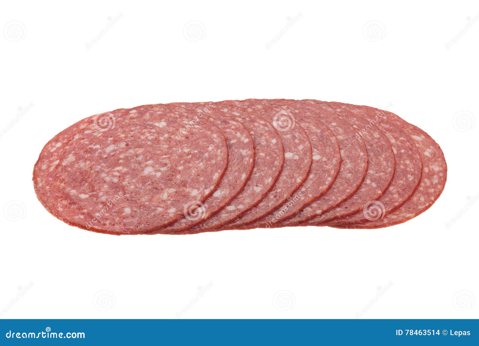 Salami Kiełbasiany Plasterek Zdjęcie Stock Obraz złożonej z kiełbasa, smakowity 78463514