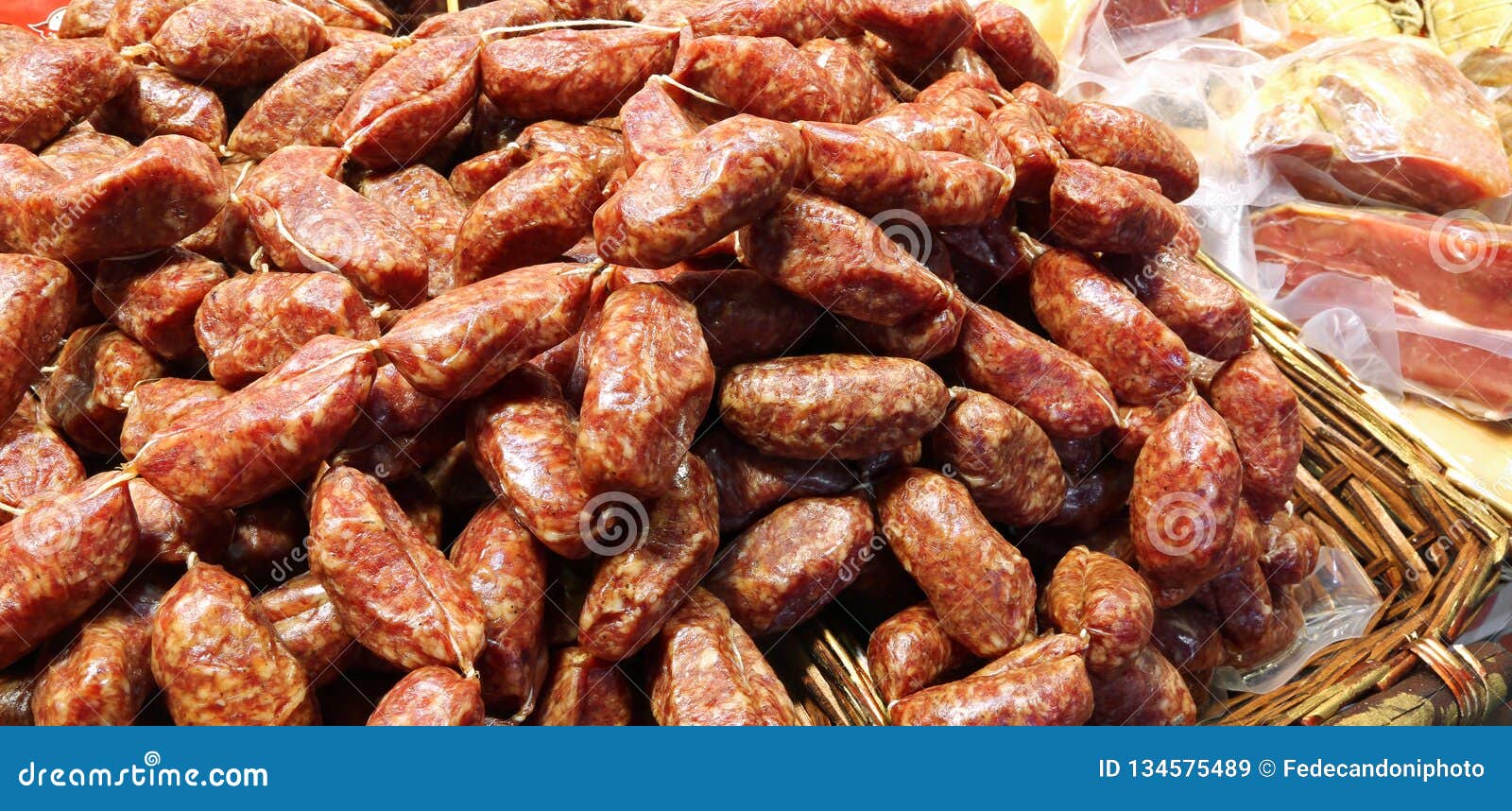 Salami for Sale in the Butchery Stock Image Image of bagged, sale