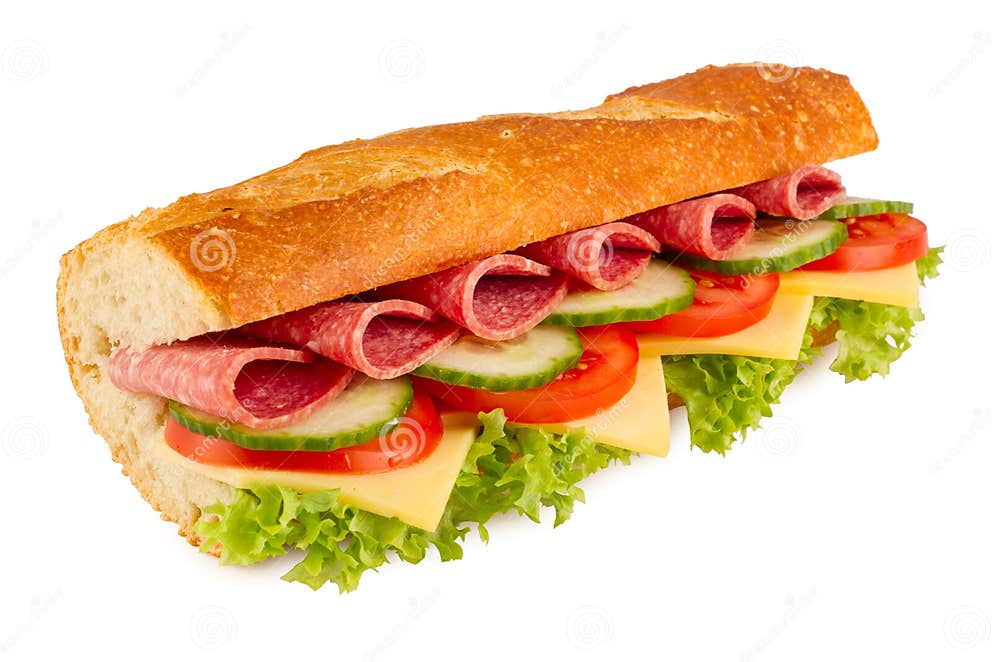 Salami sandwich stock photo. Image of salad, snack, crisp 28919758