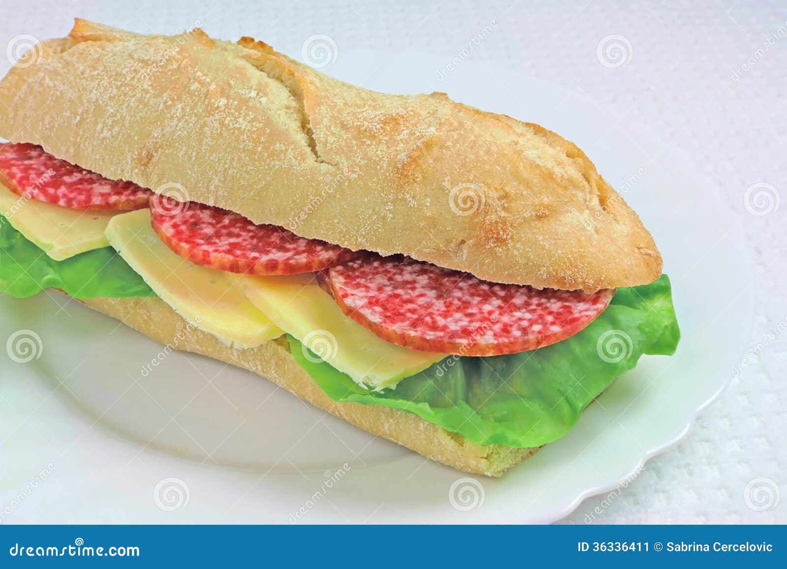 Salami Sandwich stock image. Image of sandwiches, slice 36336411