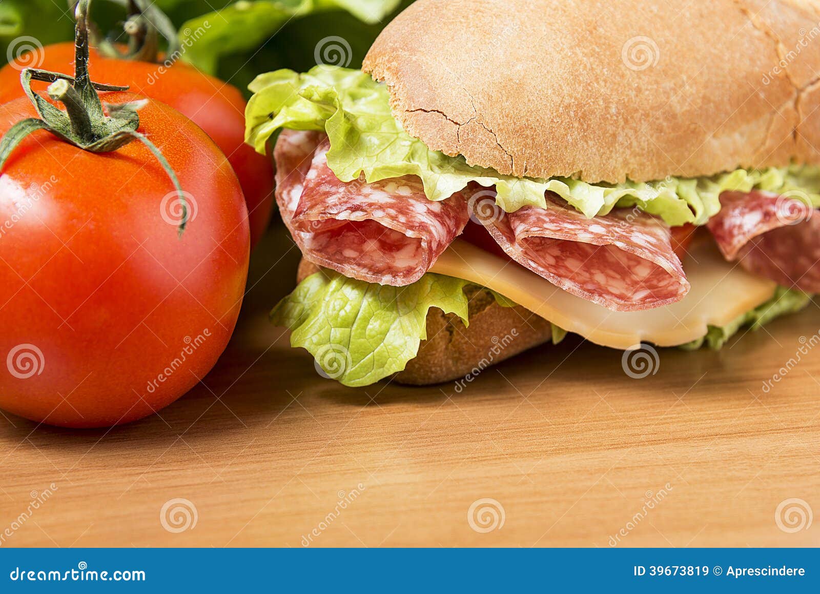 Salami sandwich stock image. Image of health, grain, fresh 39673819