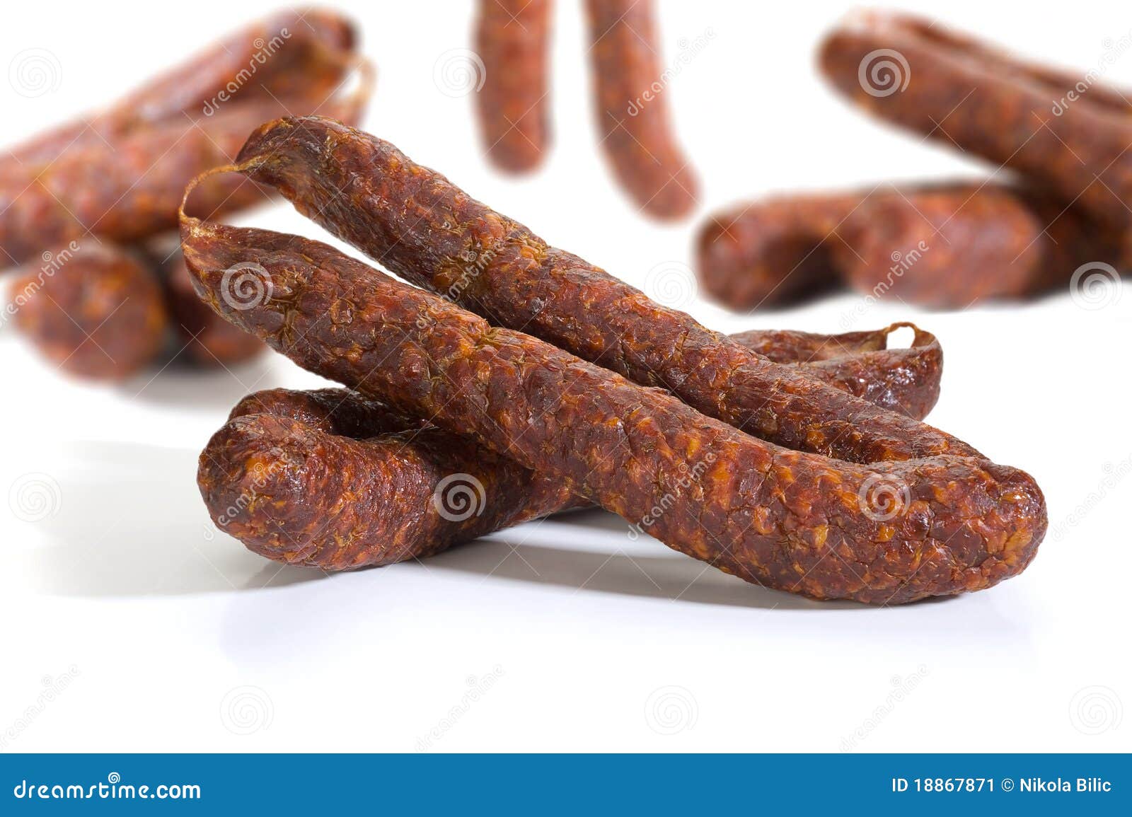 Salami (Sausage) stock image. Image of gourmet, product 18867871