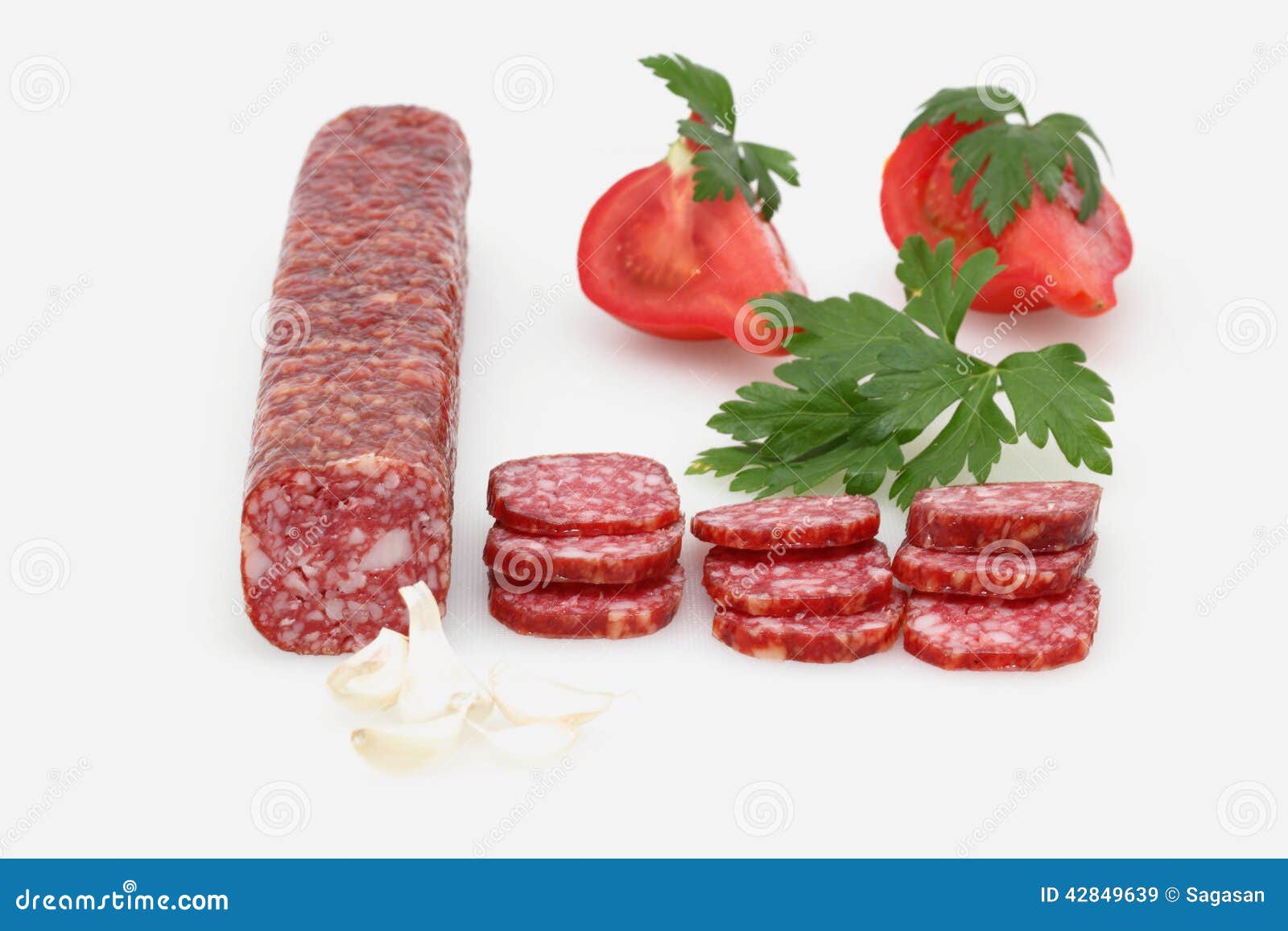Salami stock image. Image of sausage, alternatives, vegetable 42849639