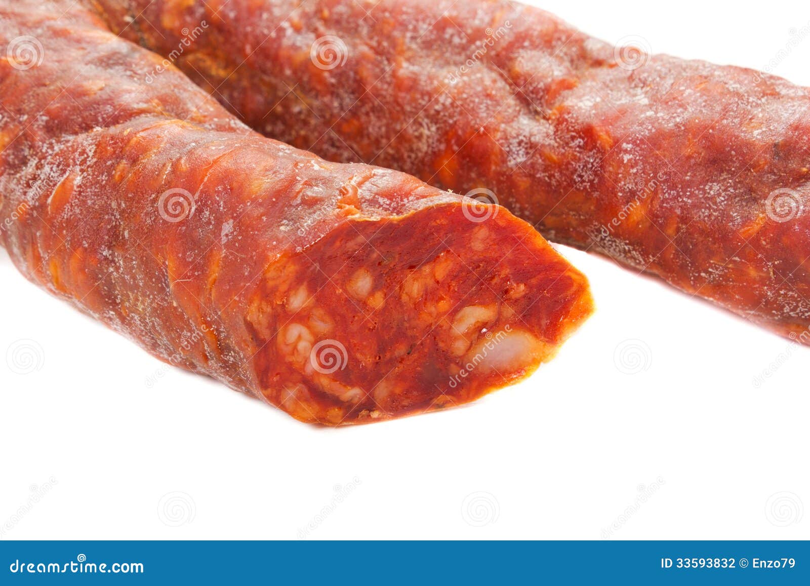 Salami épicé photo stock. Image du déjeuner, protéine 33593832