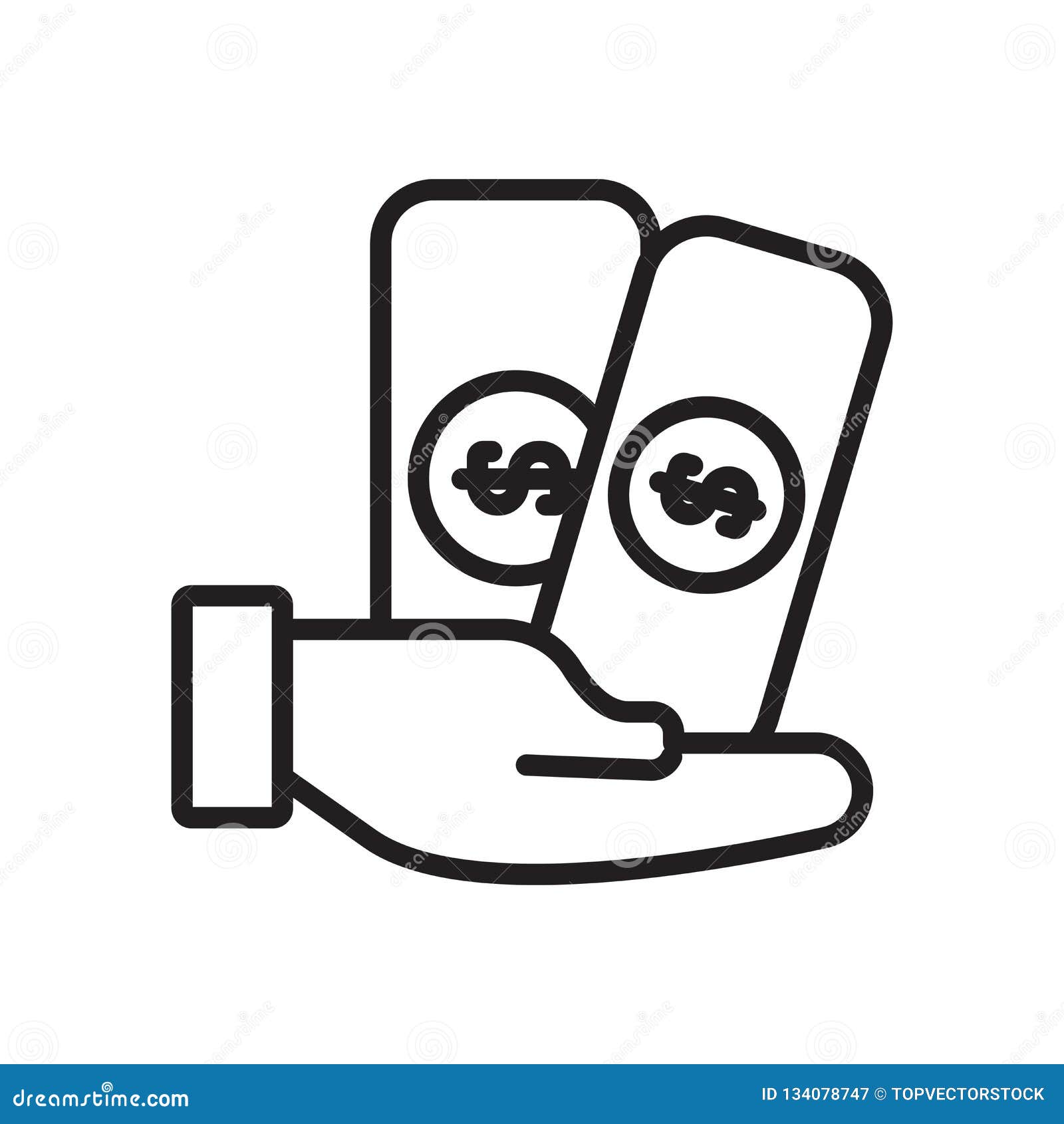 Salary Icon Vector Isolated on White Background, Salary Sign Stock