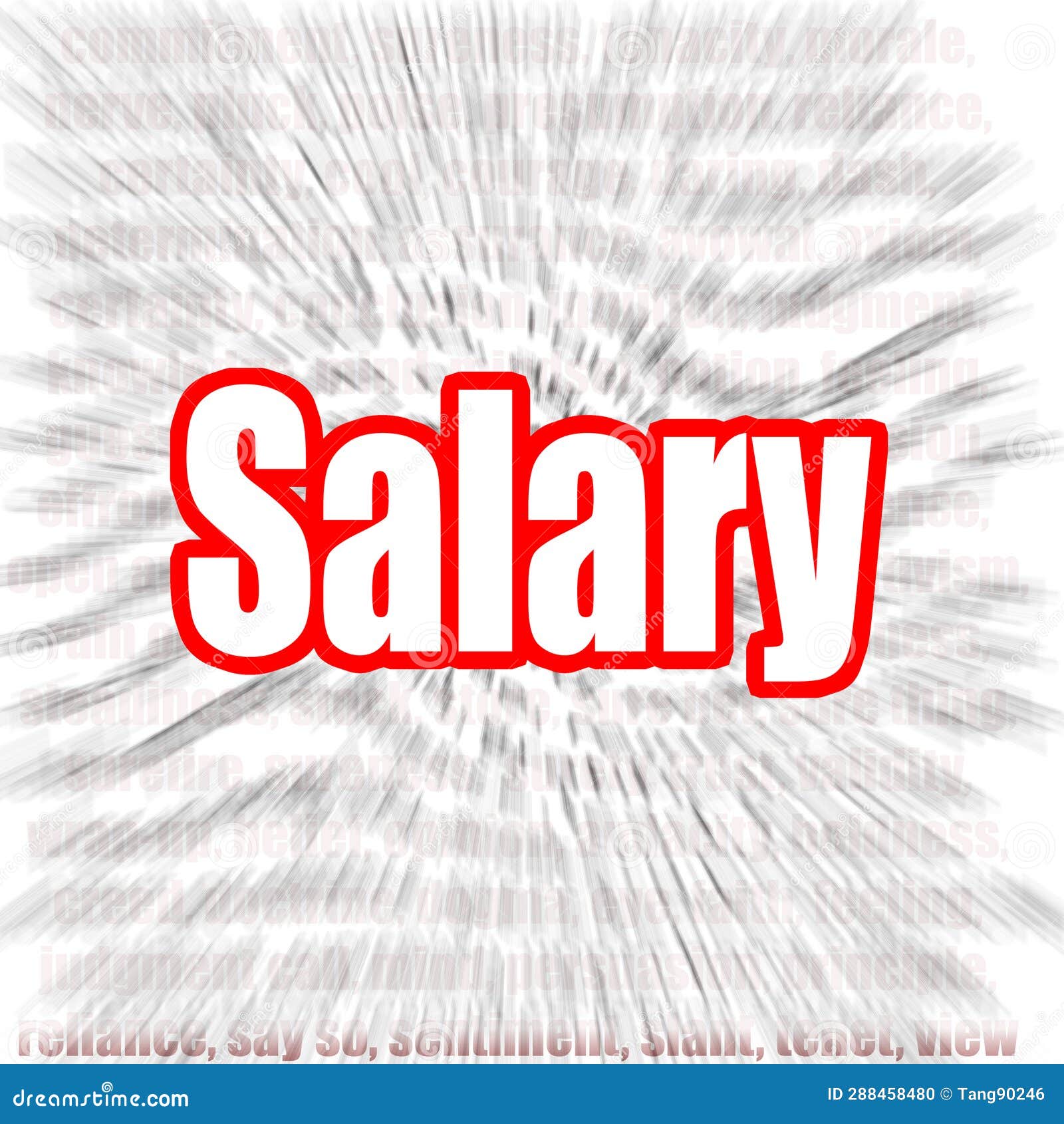Salary Word with Zoom in Effect Stock Illustration Illustration of