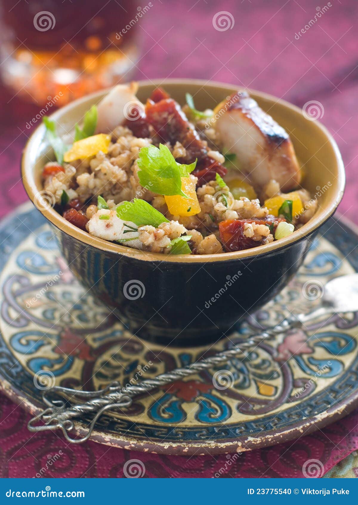 Salat stockfoto. Bild von glas, vertikal, gabel, käse - 23775540