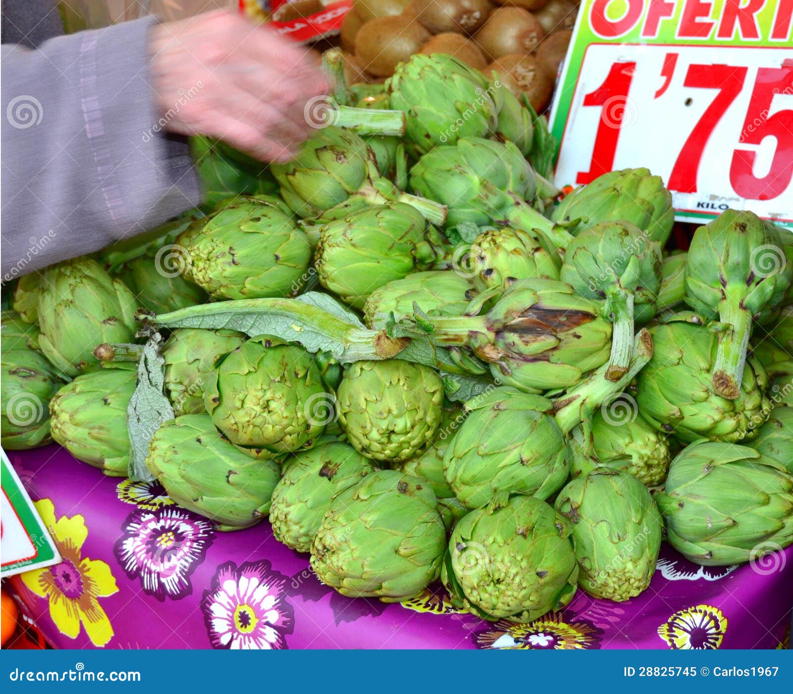 Sale of artichokes stock image. Image of lots, fresh 28825745