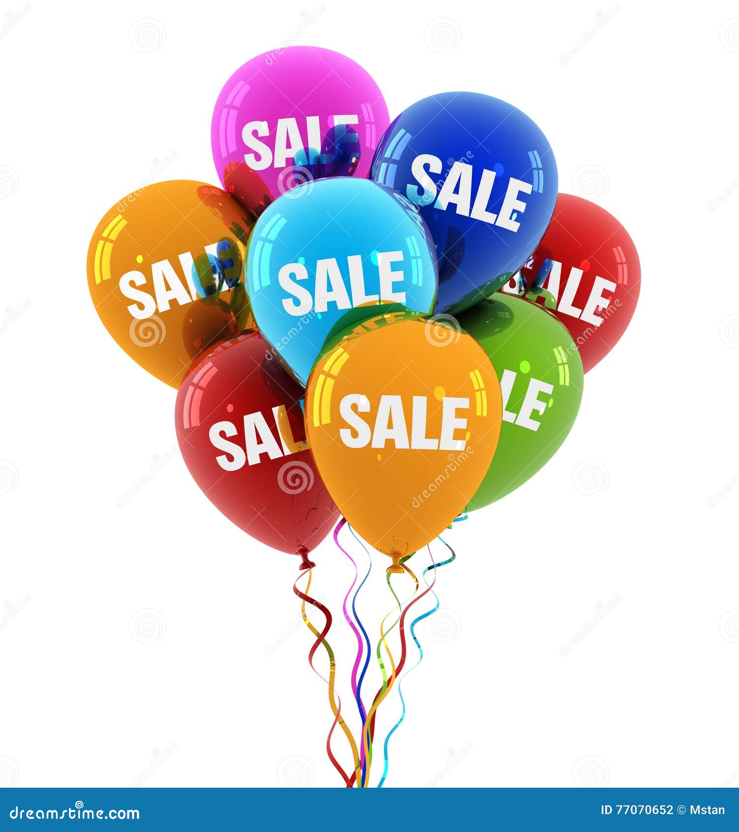 Sale Balloon Concept 3d Illustration Stock Illustration Illustration