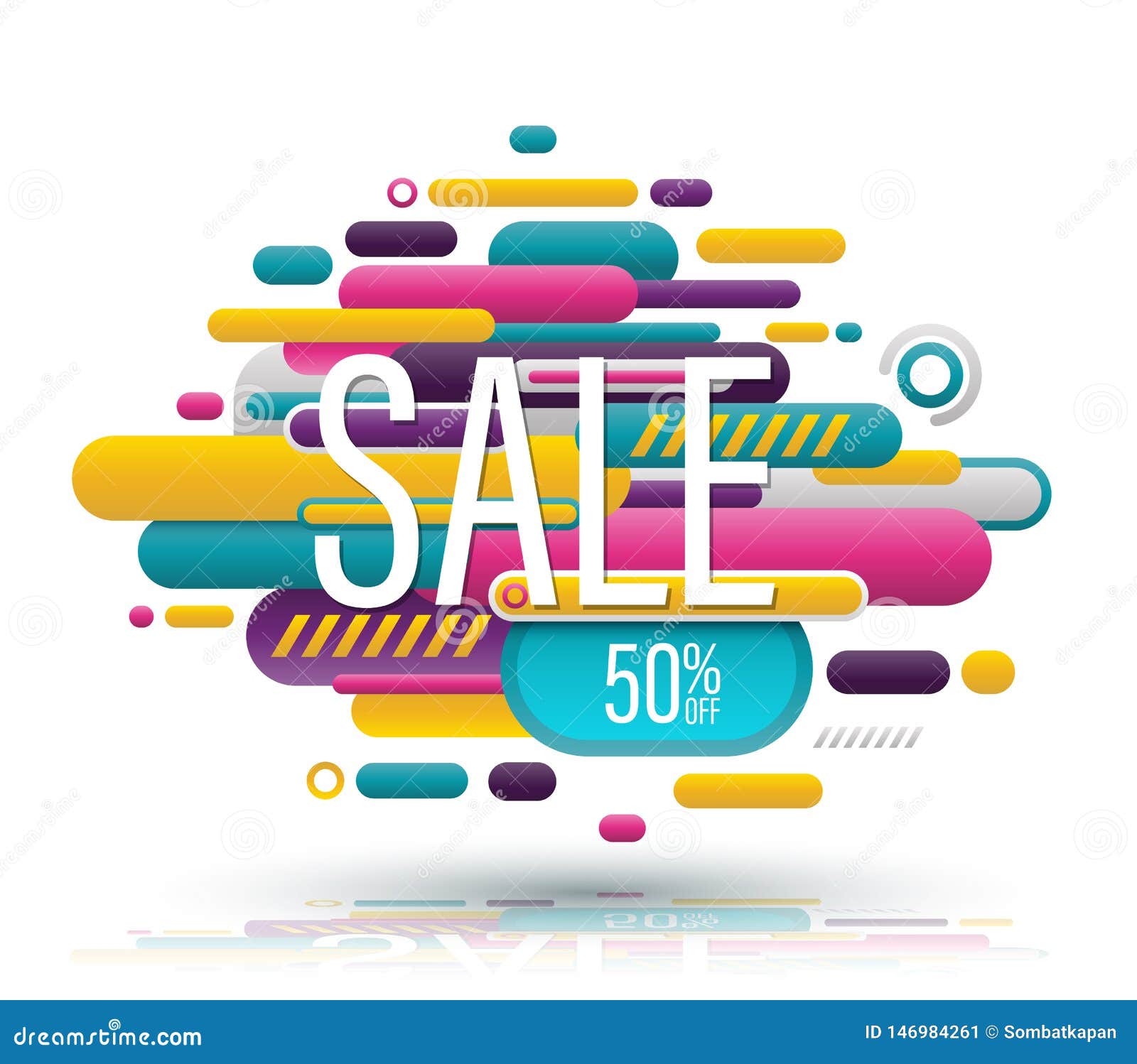 sale banner modern abstract style