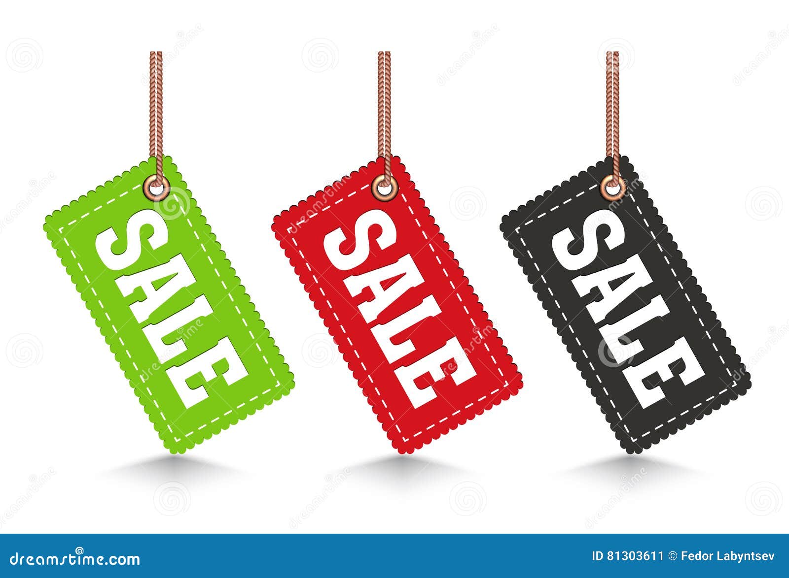 Sale Color Labels on a White Background. Stock Vector Illustration of