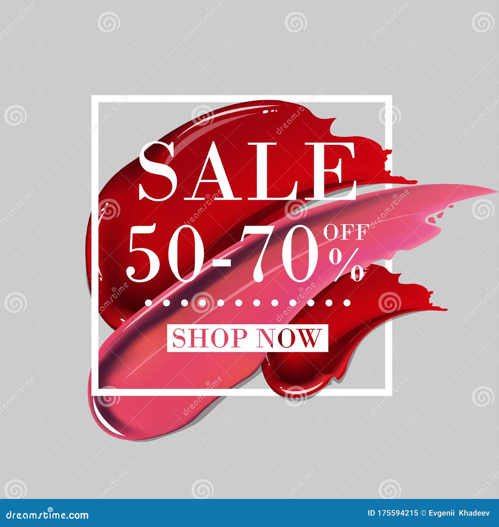 jacht staal wijk Sale 50-70 Discount Sign Over Pink Lipstick Smear Stroke Abstract  Background Vector Illustration. Stock Vector - Illustration of makeup,  holidays: 175594215