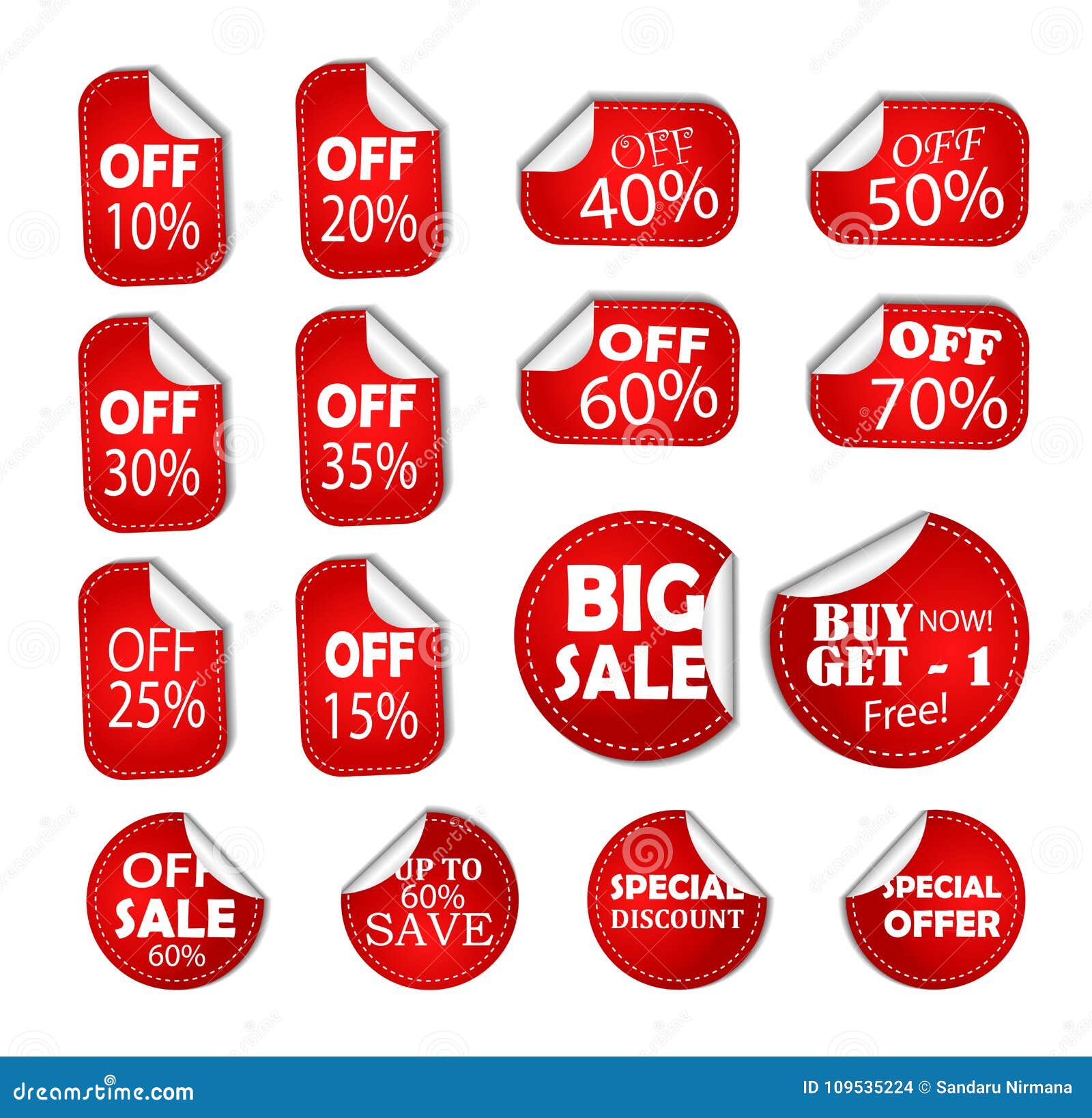 sale discount specials banner price tag, sticker half off, save percent coupon icon