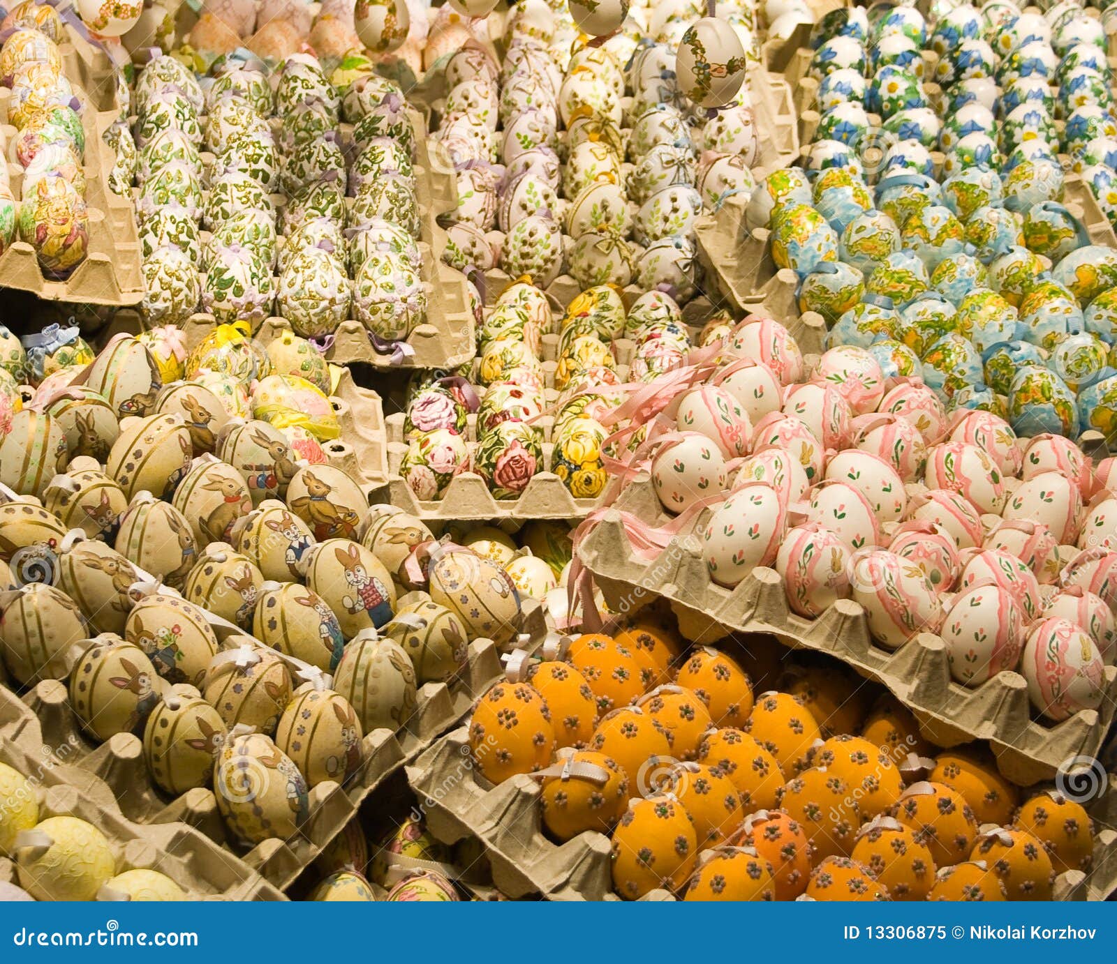 Sale Easter eggs stock image. Image of showcase, easter 13306875