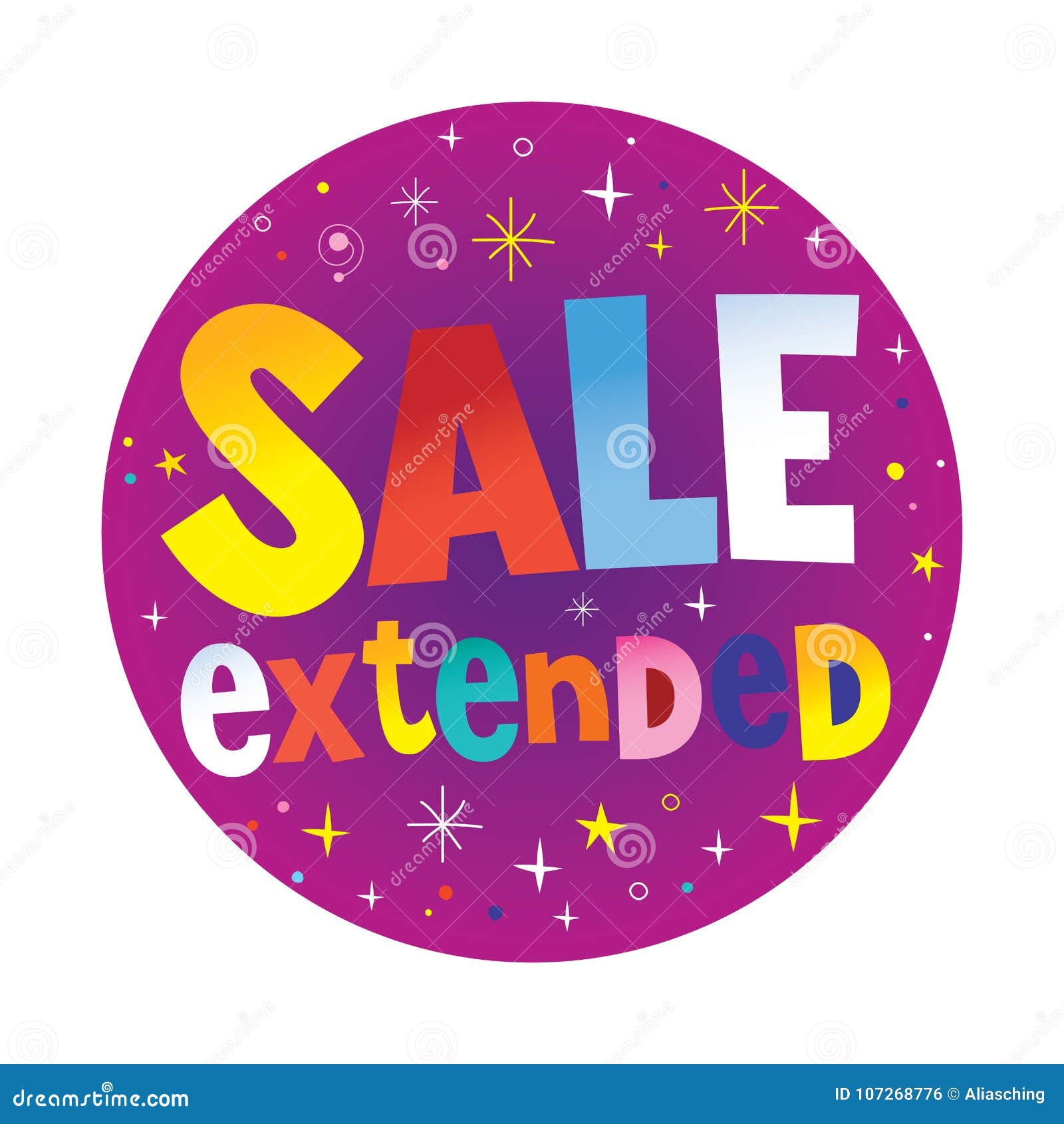 sale extended circle banner poster