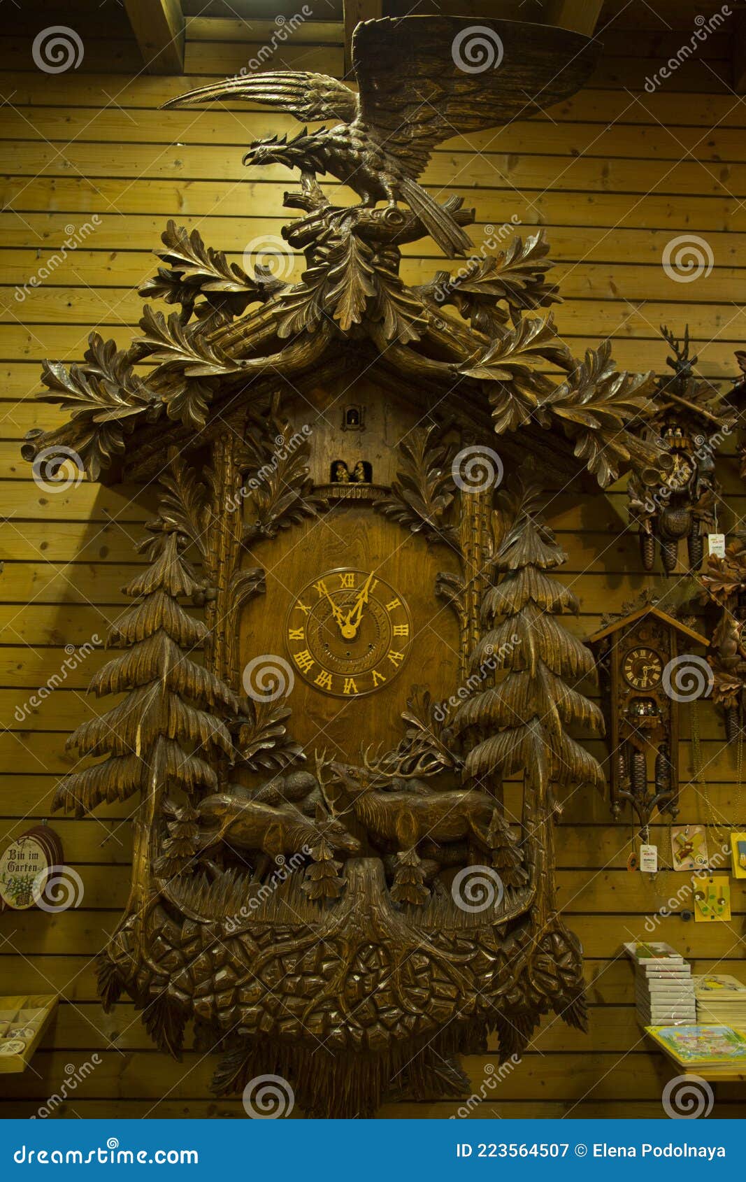 Sale Of The Famous Cuckoo Clock In Triberg Germany Editorial sale-of-the-famous-cuckoo-clock-in-triberg-germany-editorial