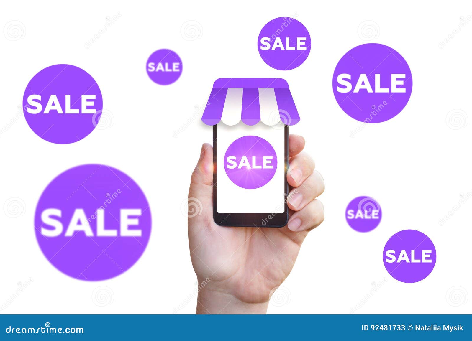 Sale in online store. stock image. Image of boutique 92481733