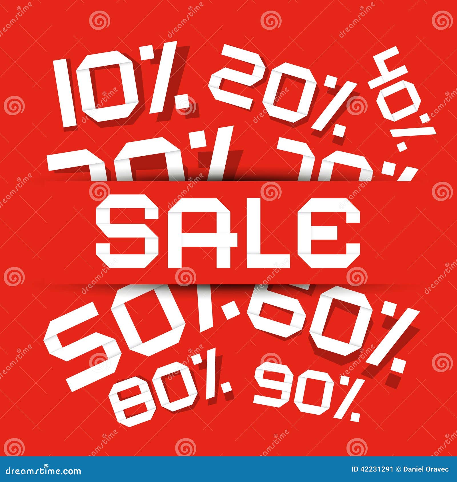 Sale Paper Title Discount Vector Illustration Stock Vector