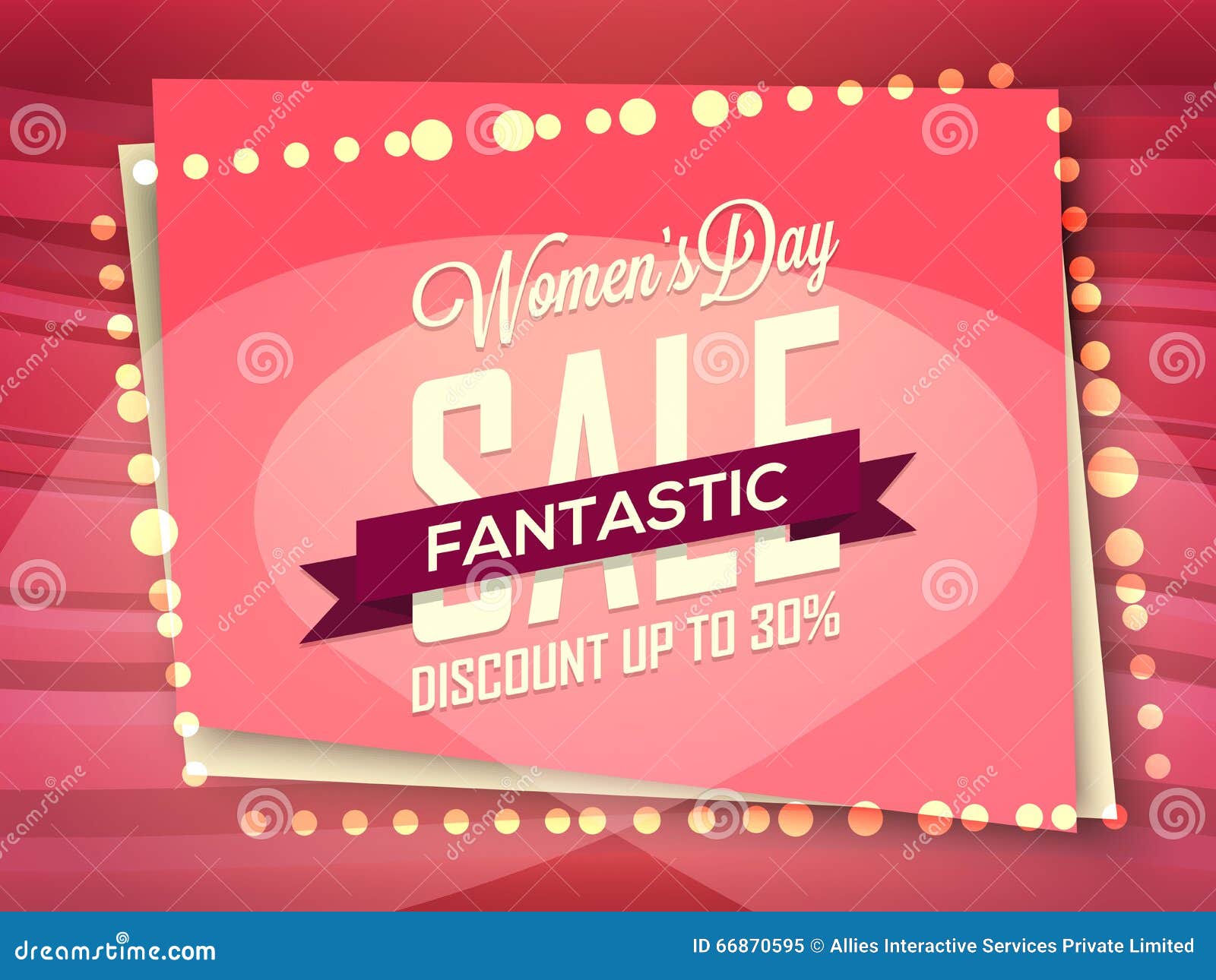 Sale Poster, Banner or Flyer for Women S Day. Stock Illustration ...