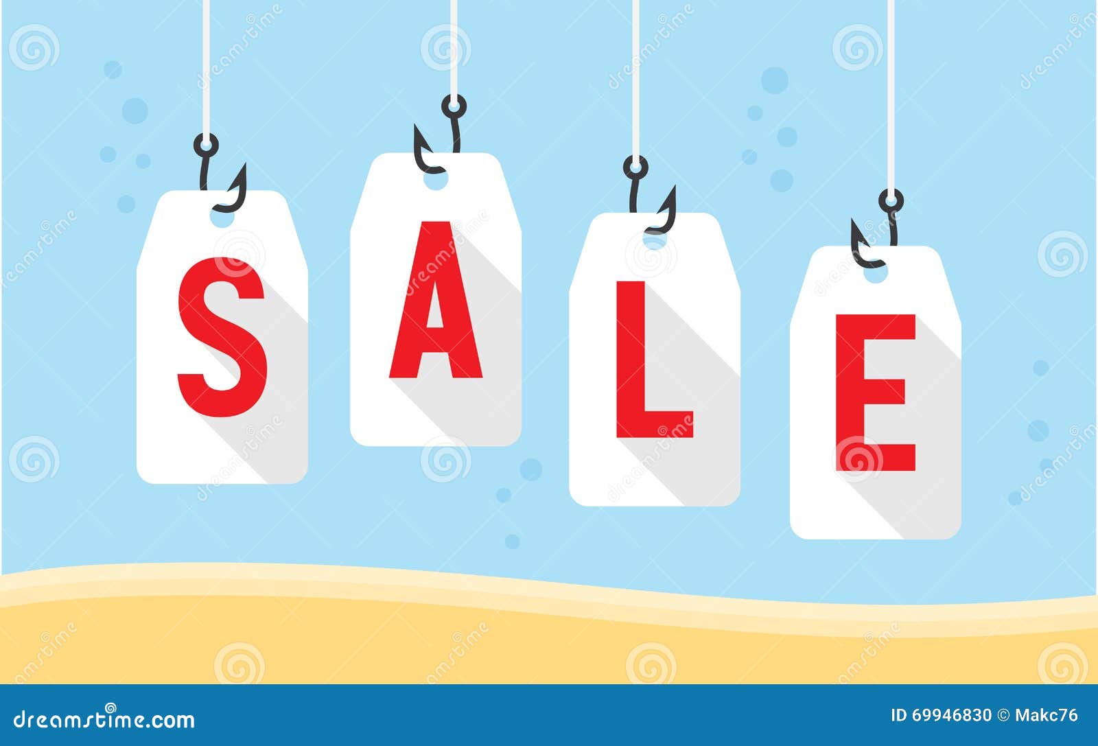 Sale prices bait stock vector. Illustration of offer - 69946830