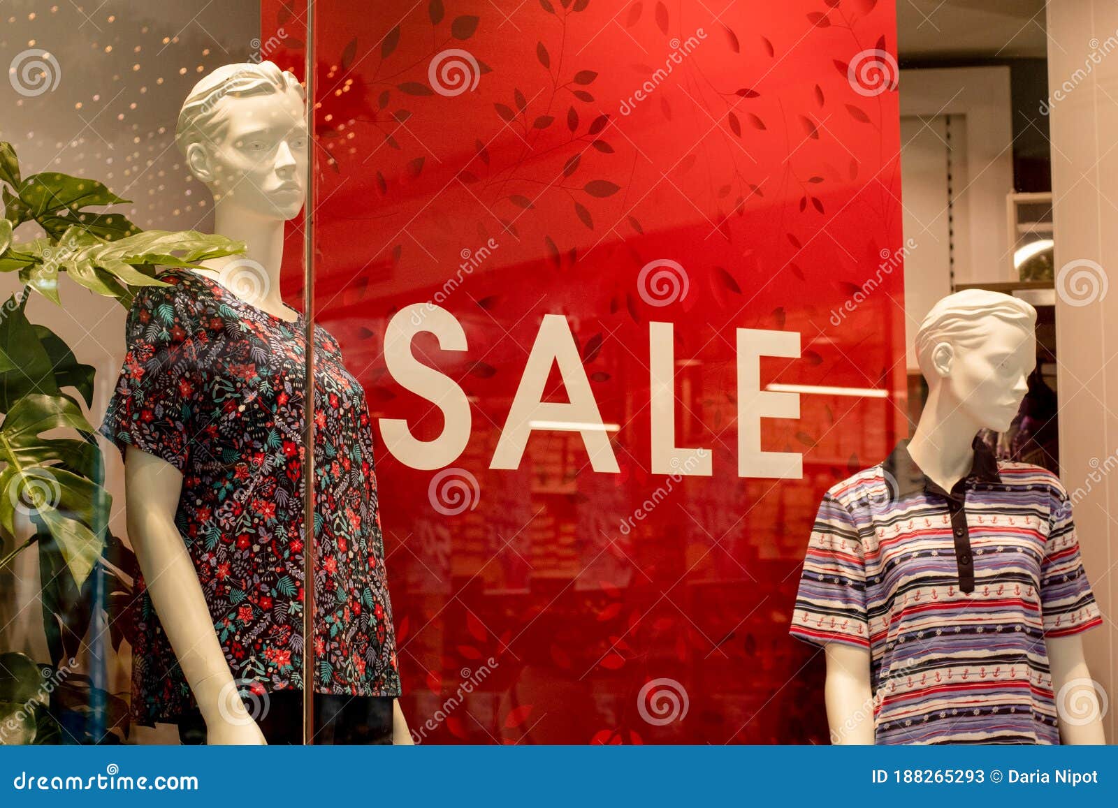 Sale Promotion on Retail Shop Display Window Stock Image - Image of ...