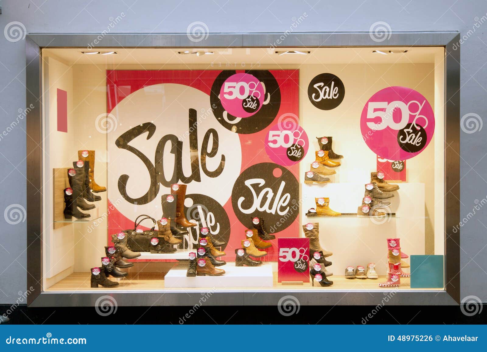 Shop Window Of Shoe Shop Stock Photo 