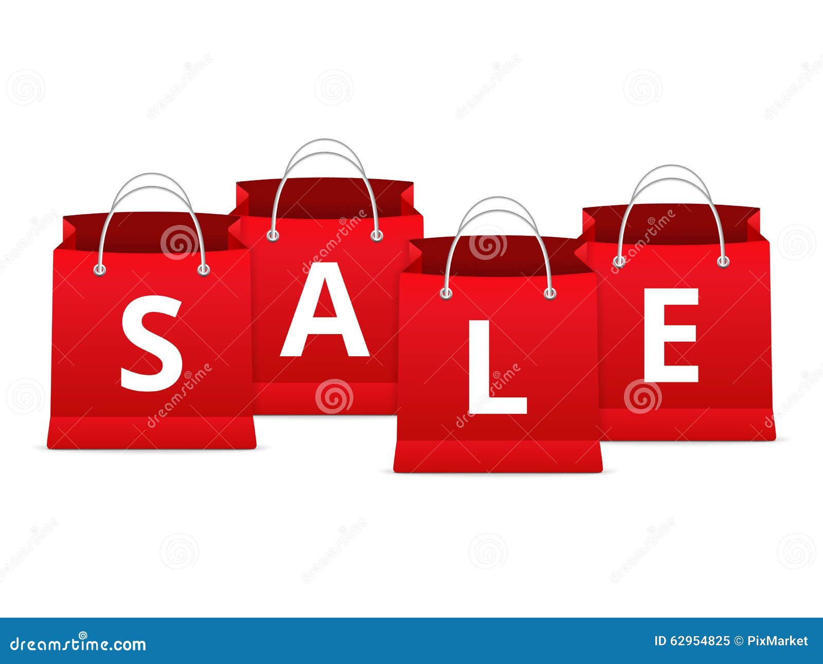 Sale on Shopping Bags stock vector. Illustration of handle - 62954825