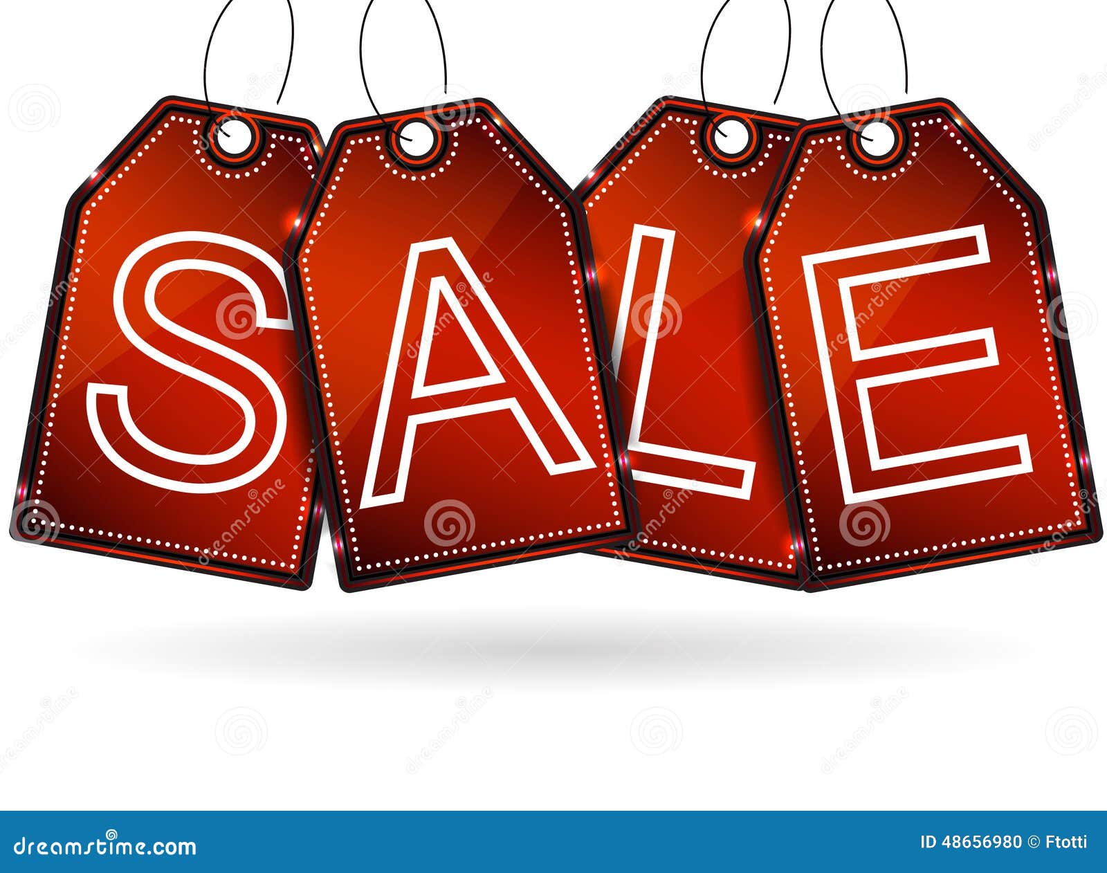 Sale Tags on a White Background Stock Vector - Illustration of