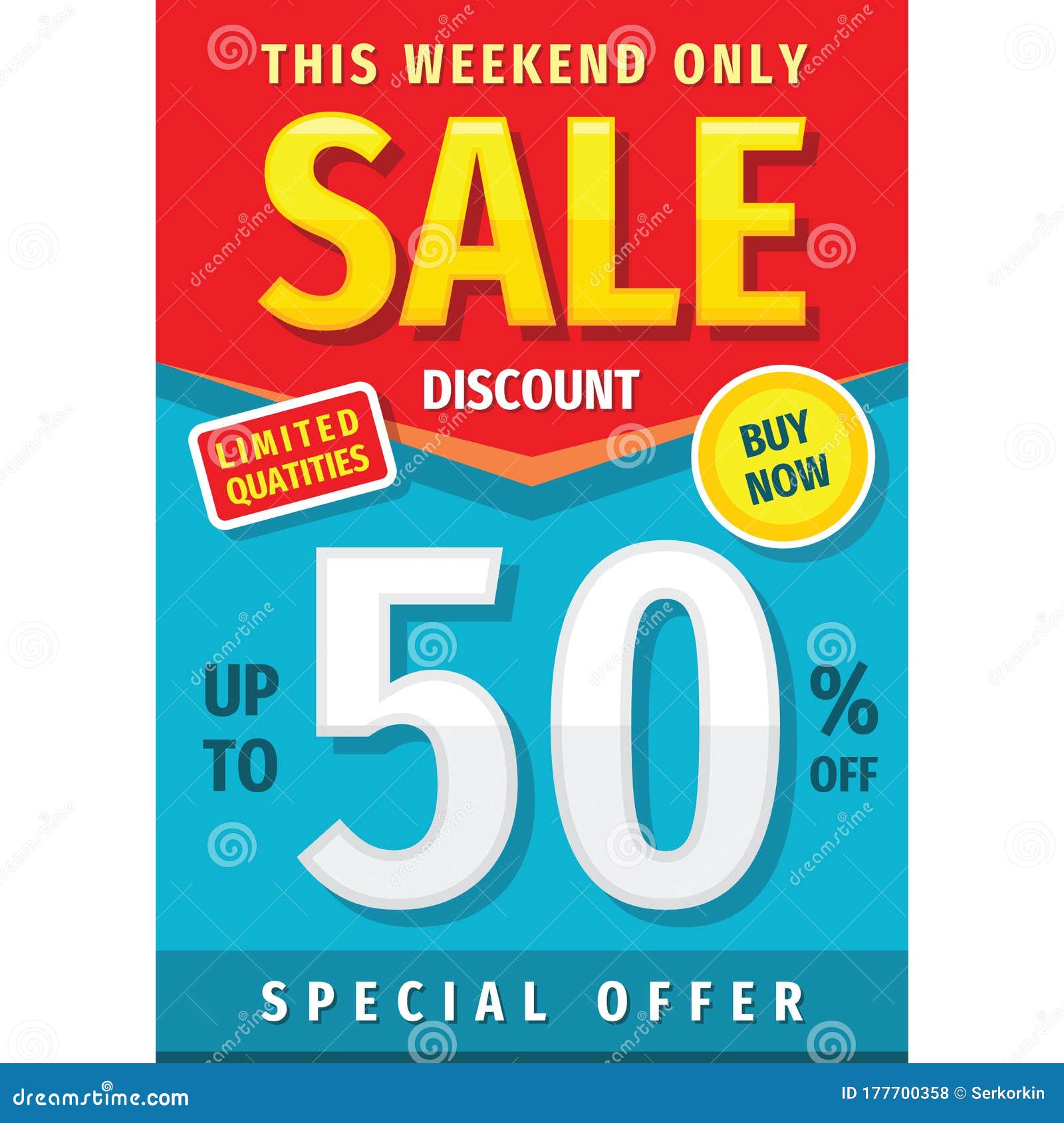Sale Vertical Banner Design Discount Up To 50 Off Concept Poster