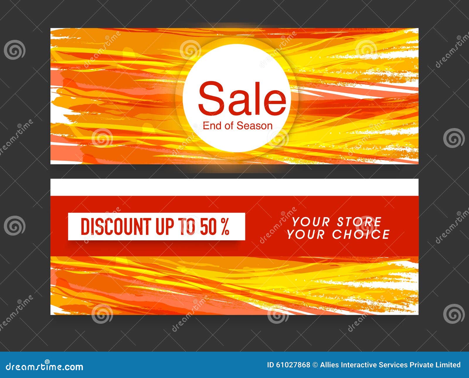 Sale site Header or Banner Set. Stock Illustration Illustration of
