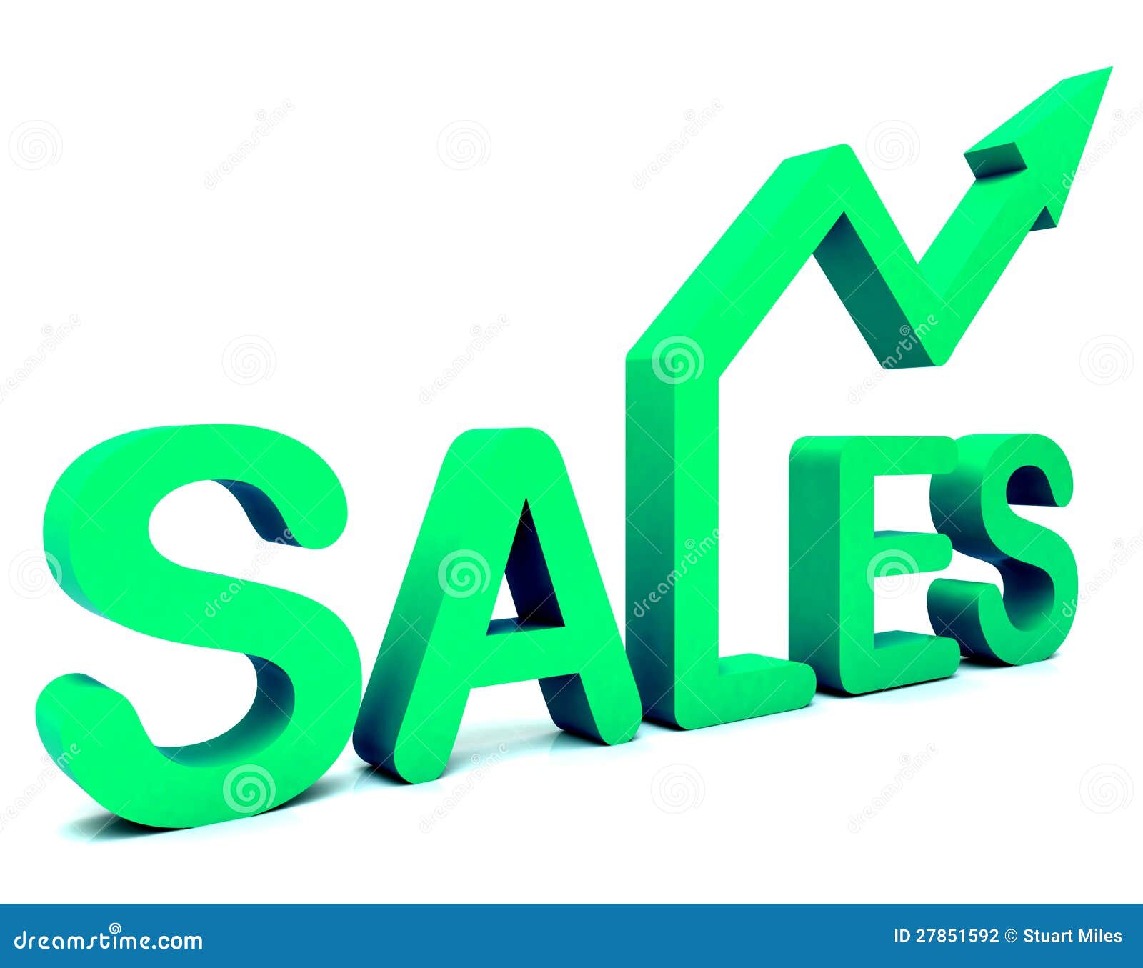Sales Arrow Word Shows Business or Commerce Stock Illustration Illustration of marketing