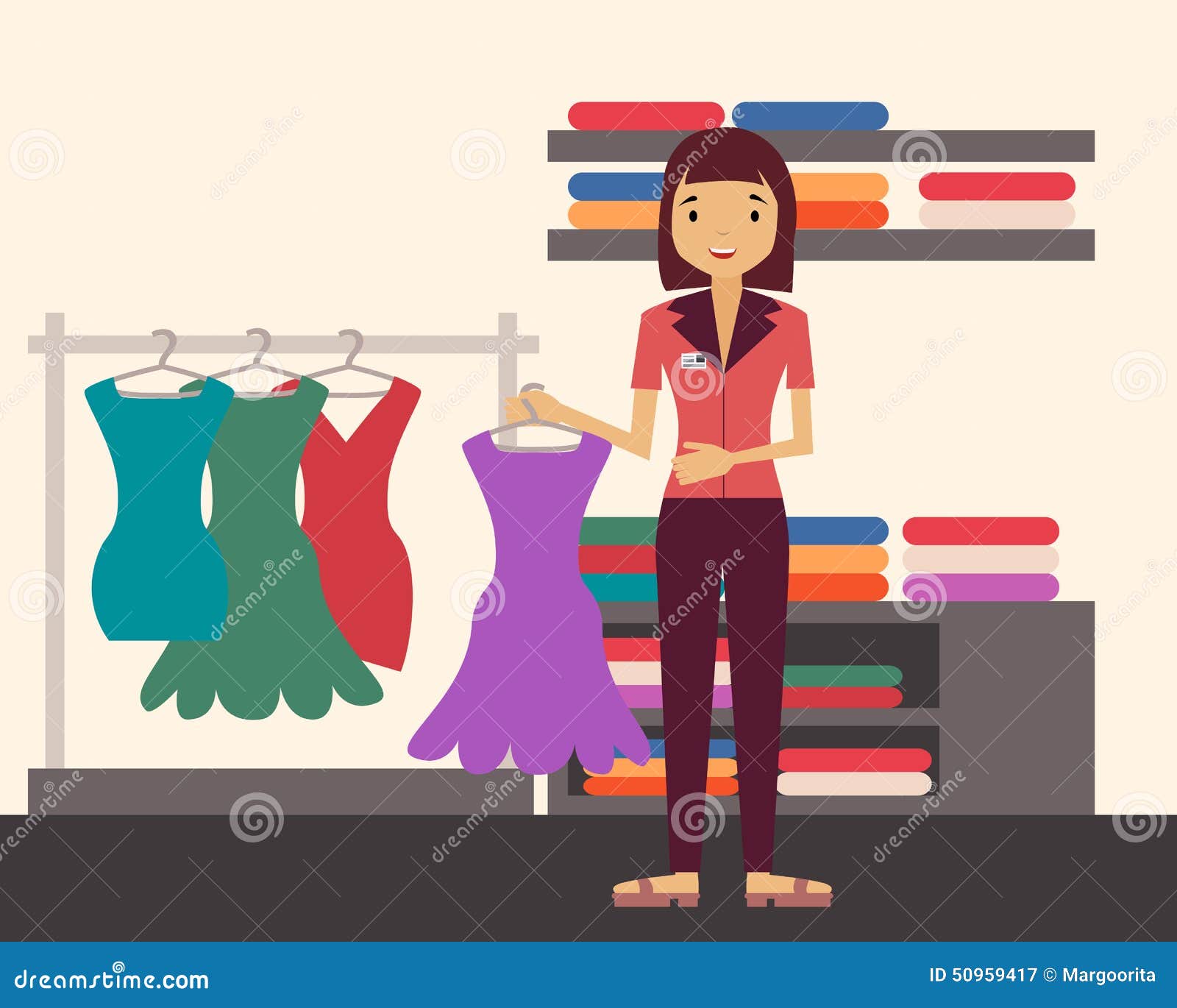 Sales Clerk Stock Vector - Image: 50959417