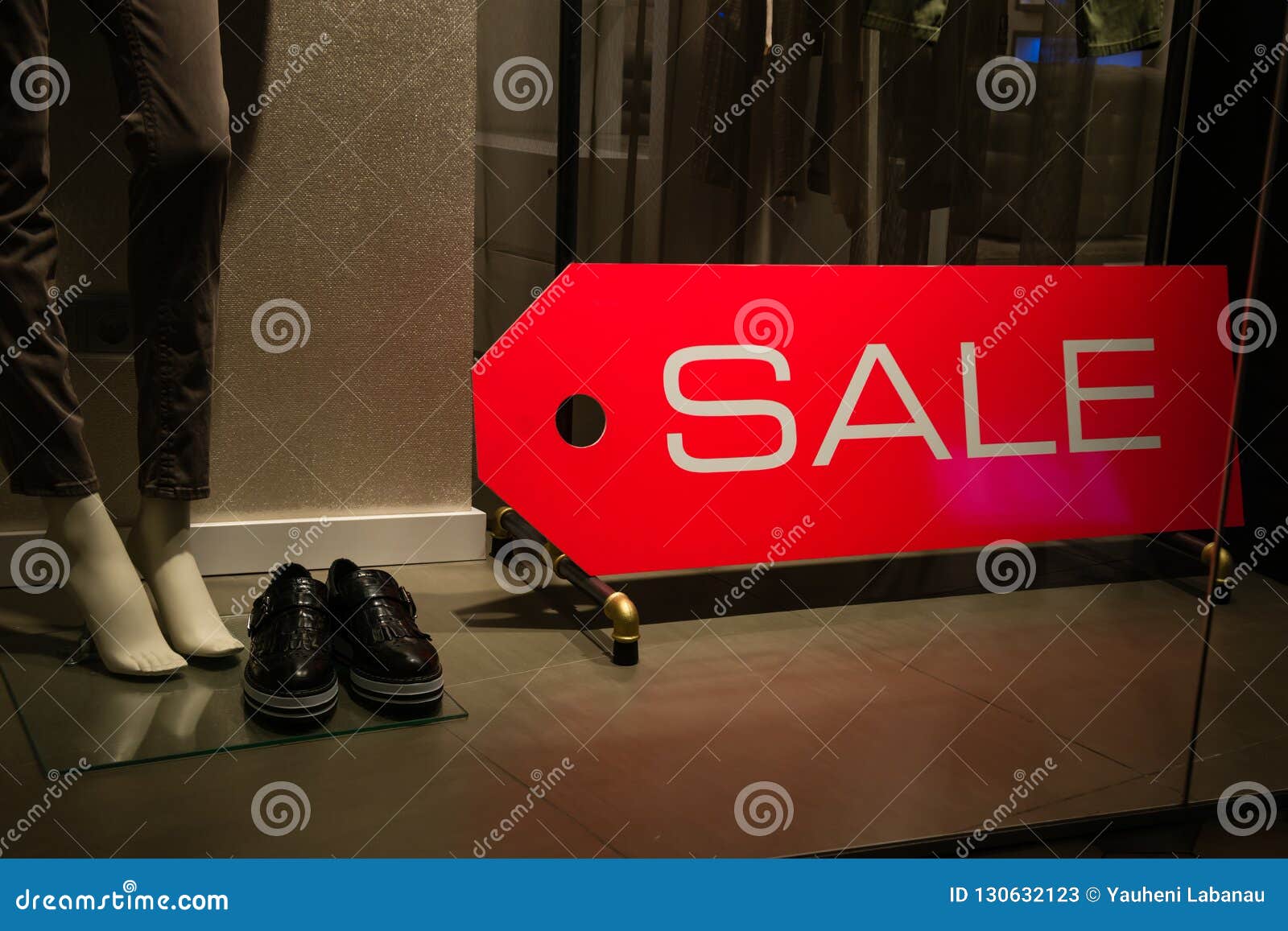 Sales Concept, Signboard Sale On A Shop Window Stock Image - Image of ...