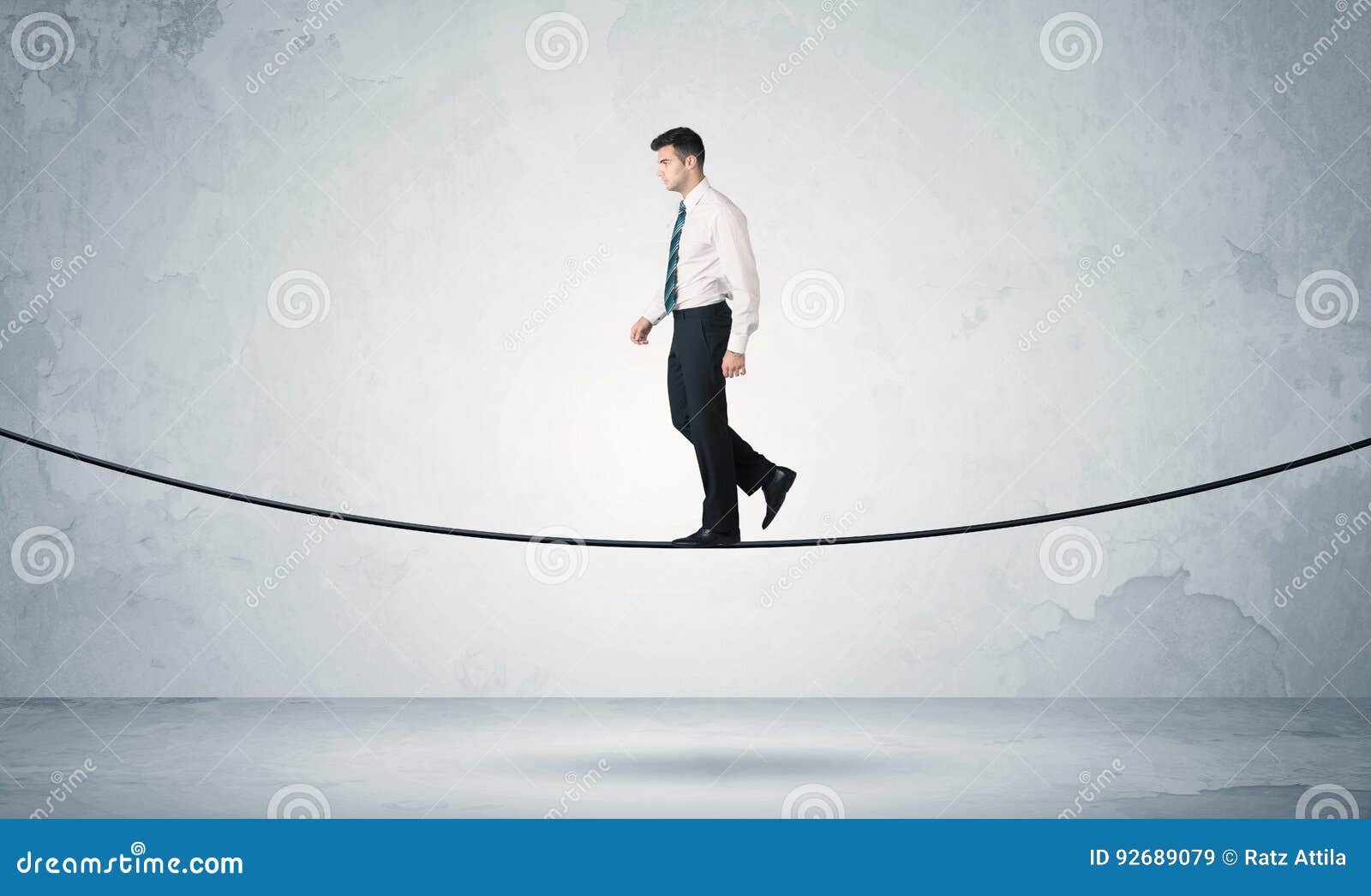 Sales Guy Balancing on Tight Rope Stock Illustration - Illustration of  rope, challenge: 92689079