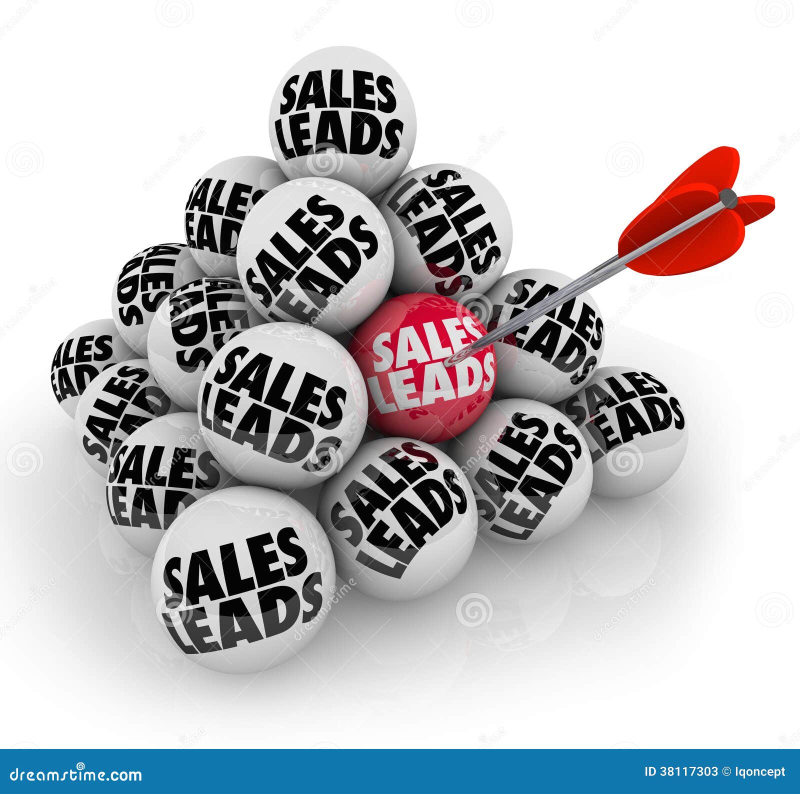 sales leads pyramid balls new business customers prospects