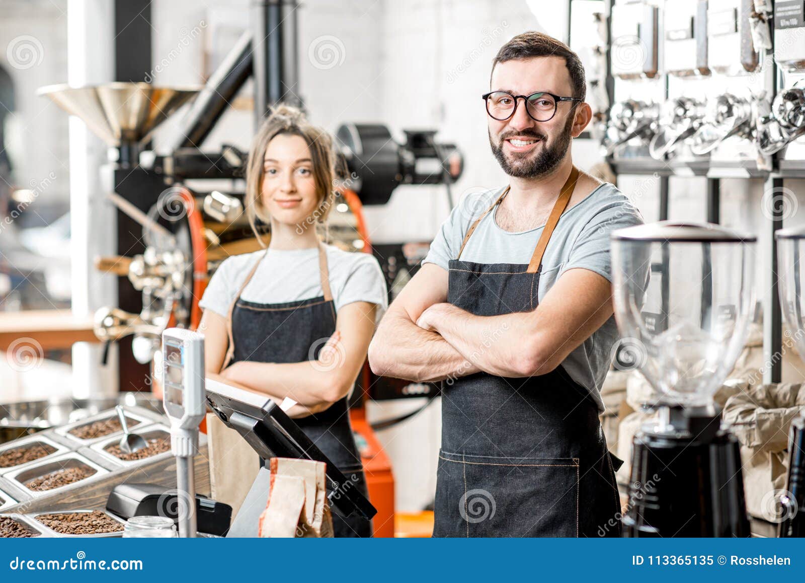 Sales Persons in the Coffee Store Stock Image Image of sales, barista