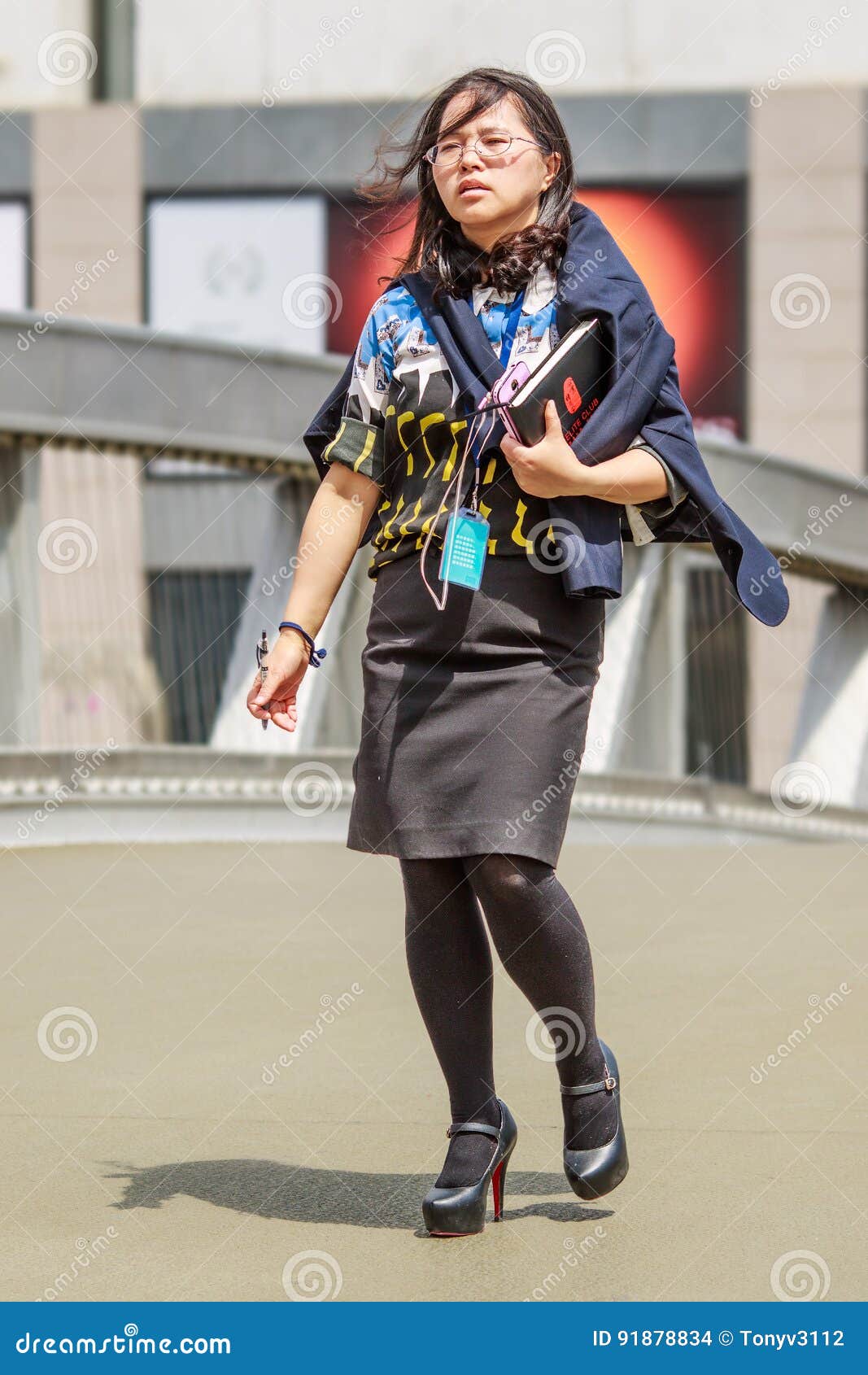 Sales Woman in Xidan Commercial Area, Beijing, China Editorial Stock ...