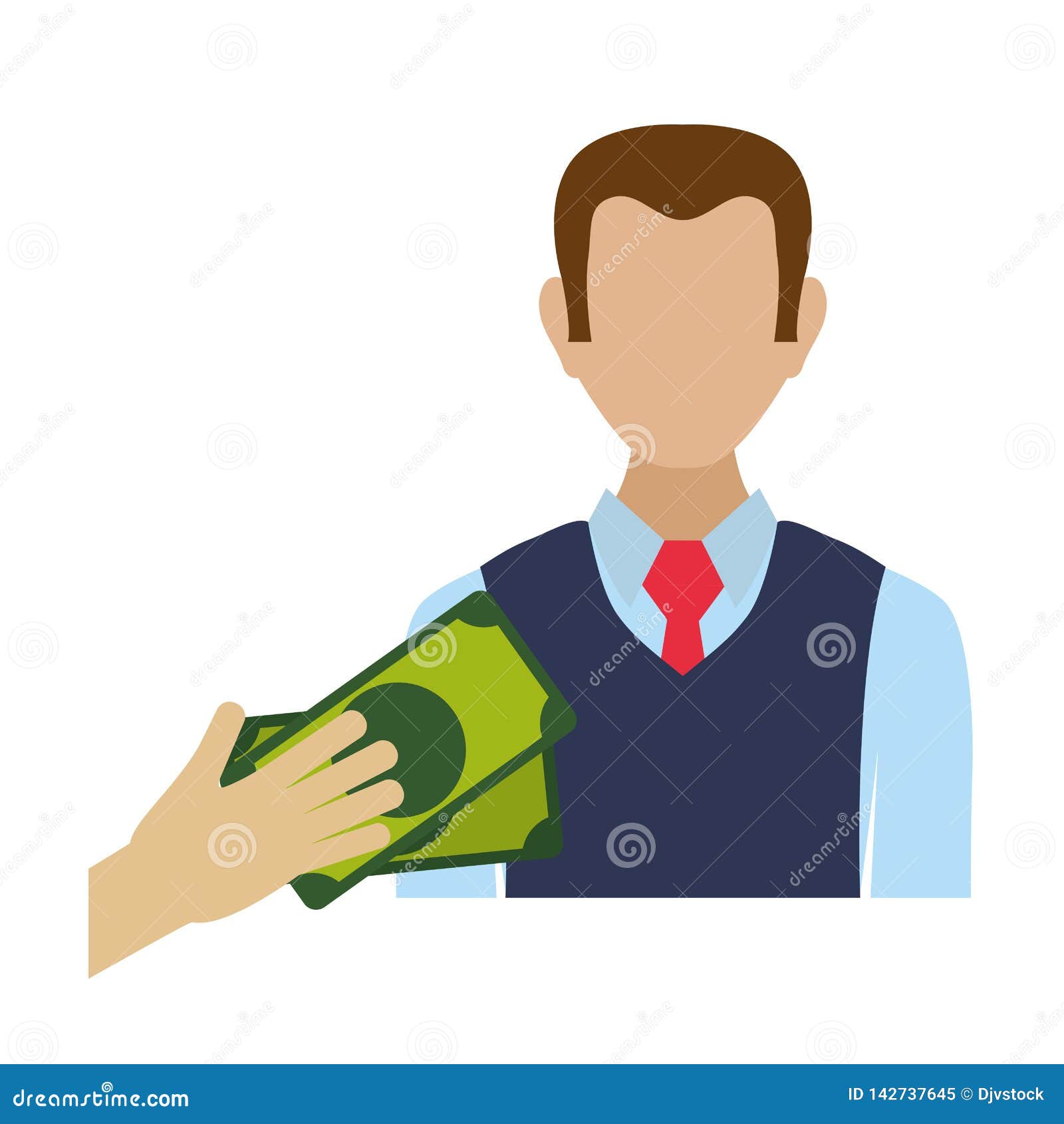 avatar businessman holding a money coin icon over white background vector  illustration tasmeemMEcom