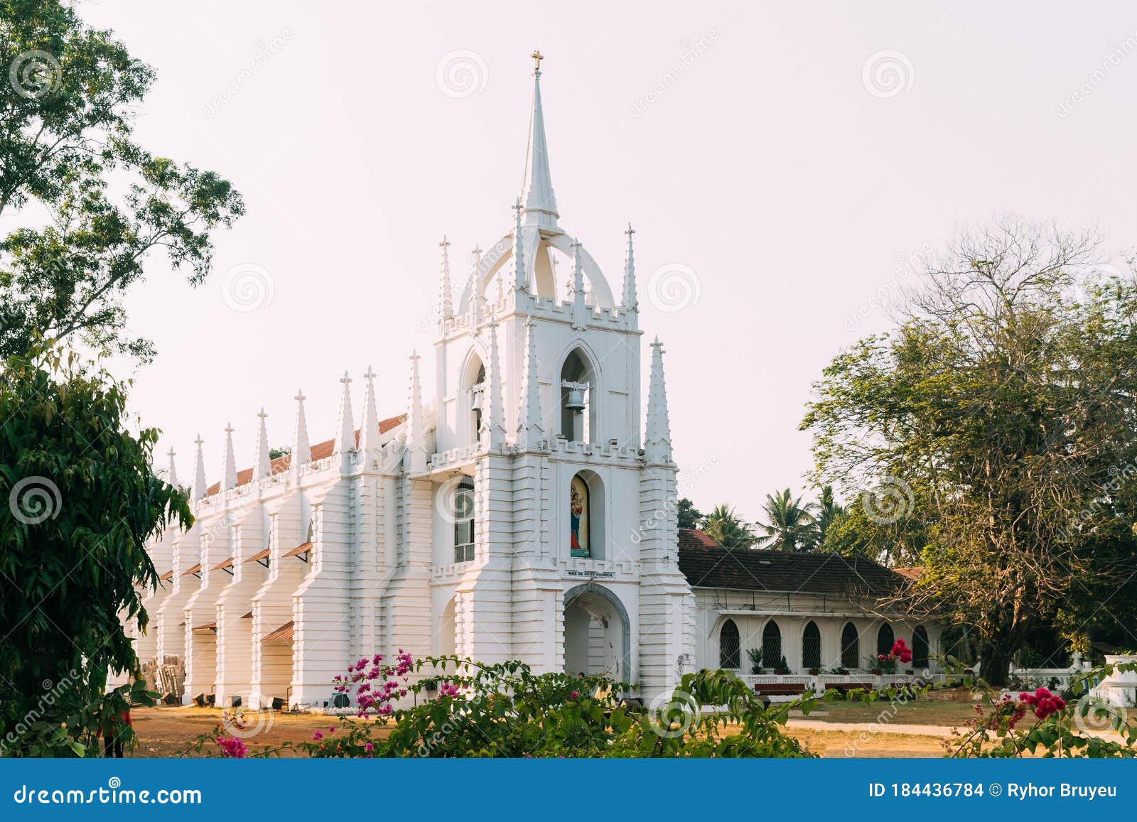 saligao, goa, india. mae de deus church. local landmark