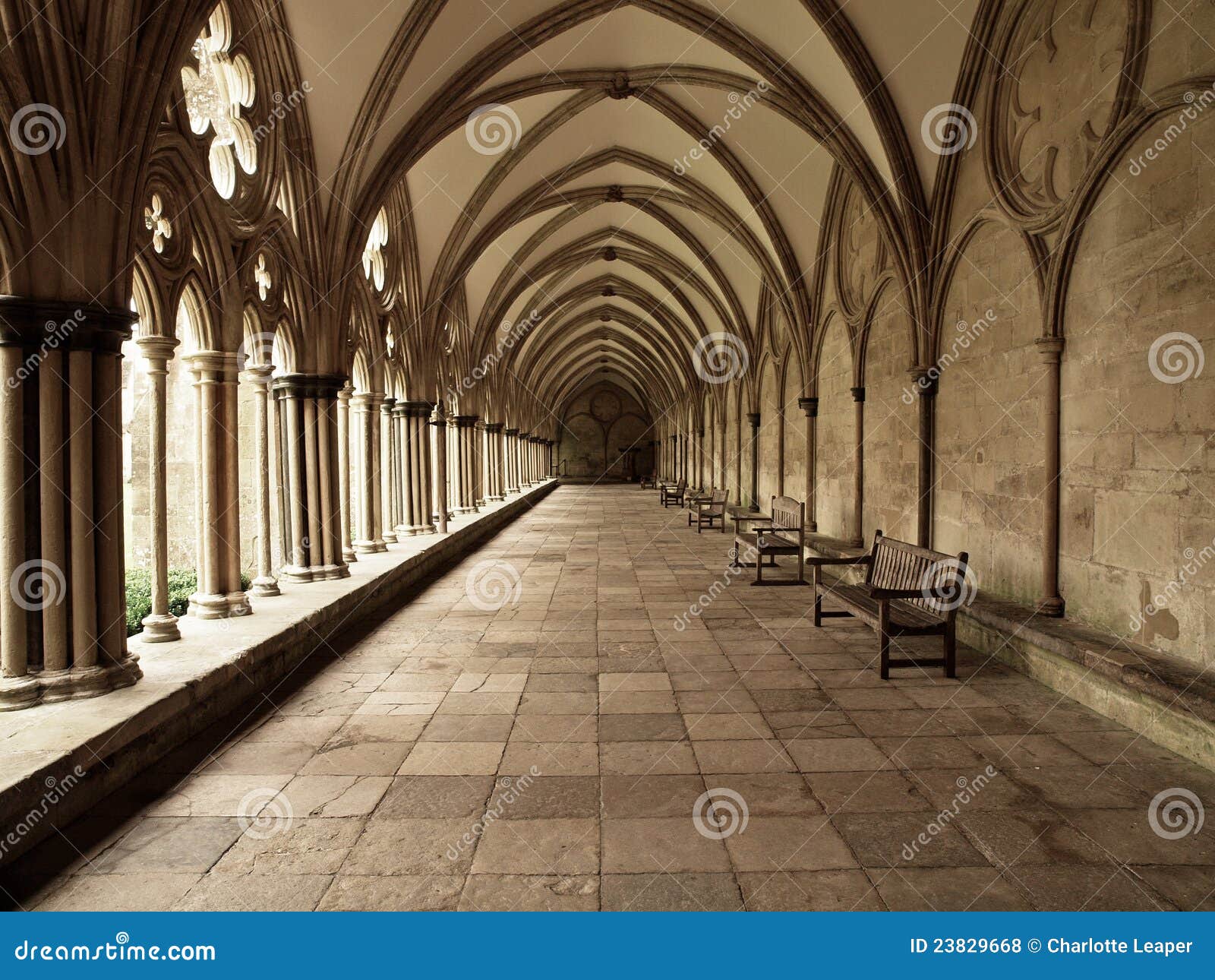 salisbury cathedral arched cloister