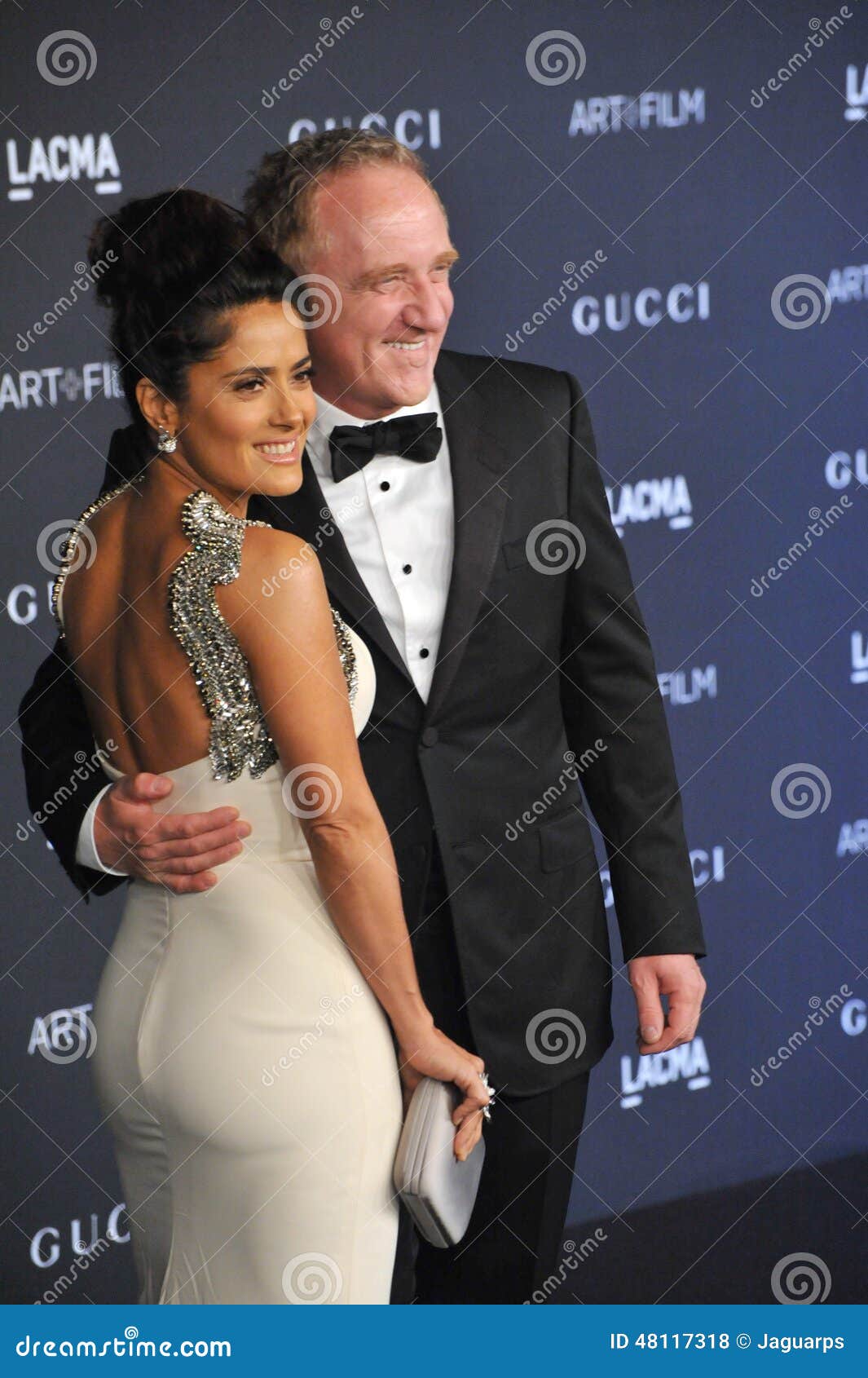 Actress Salma Hayek Her Husband French Editorial Stock Photo - Stock Image