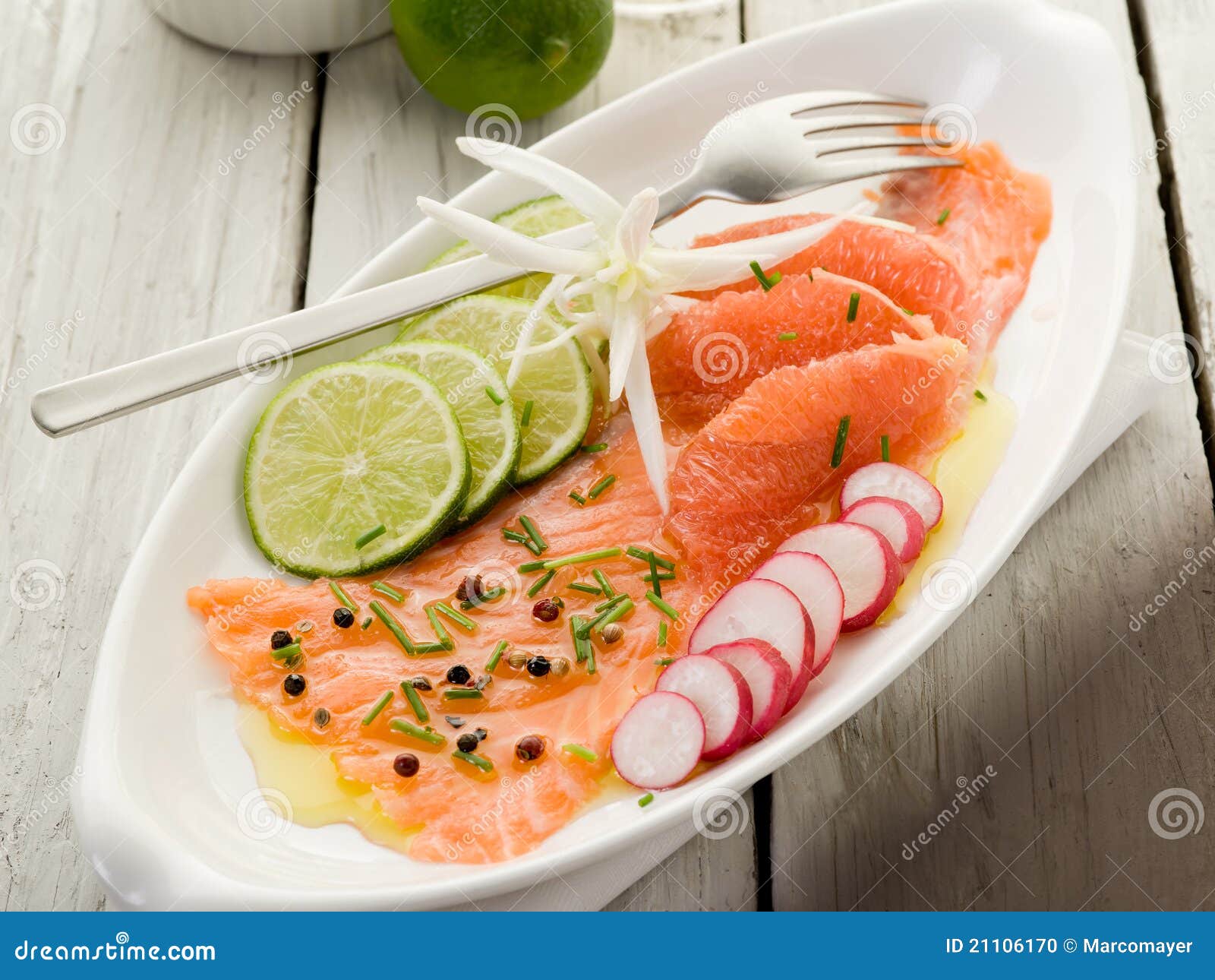 Salmon carpaccio stock photo. Image of lemon, dieting 21106170