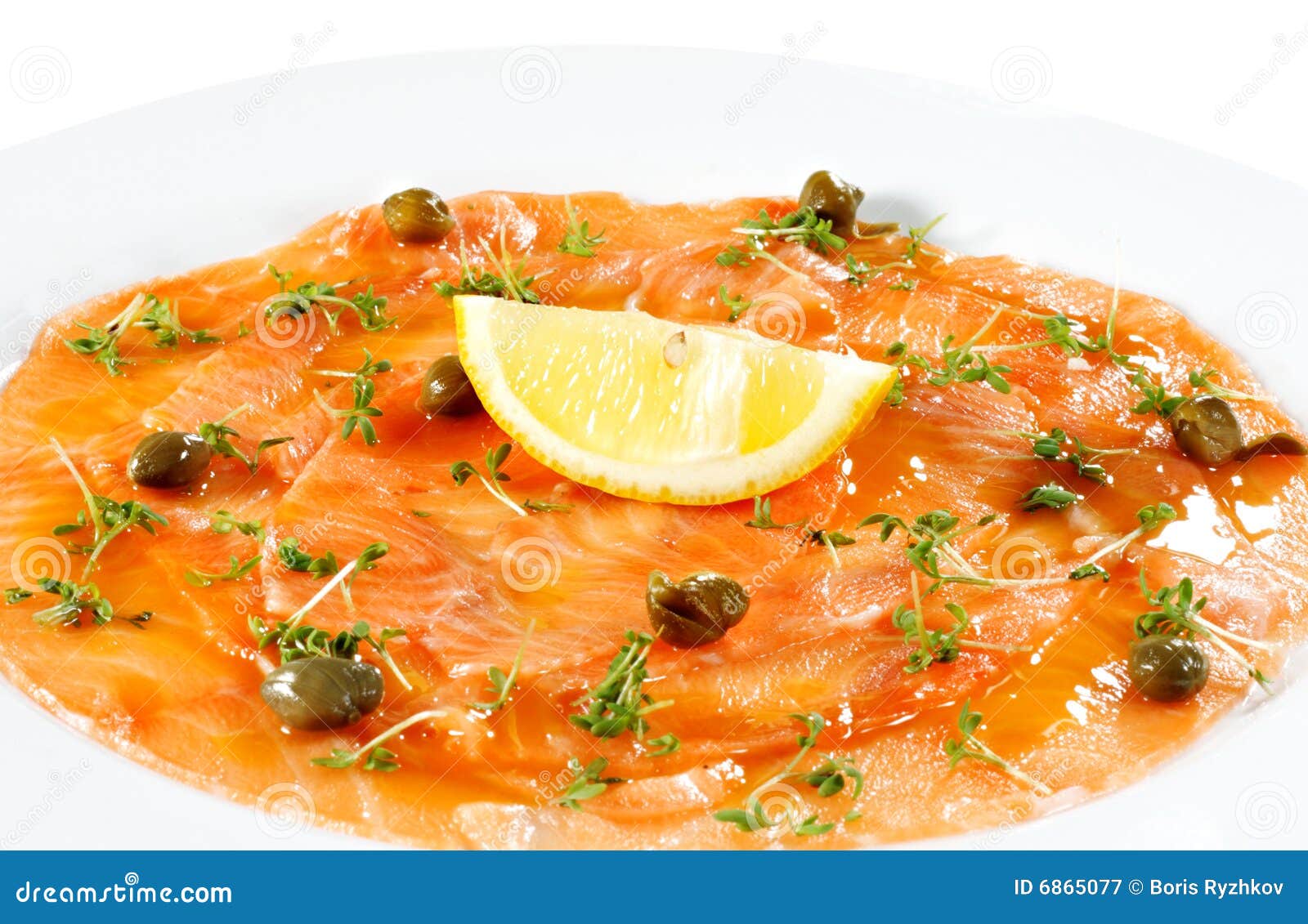 Salmon Carpaccio stock image. Image of angle, delicious 6865077