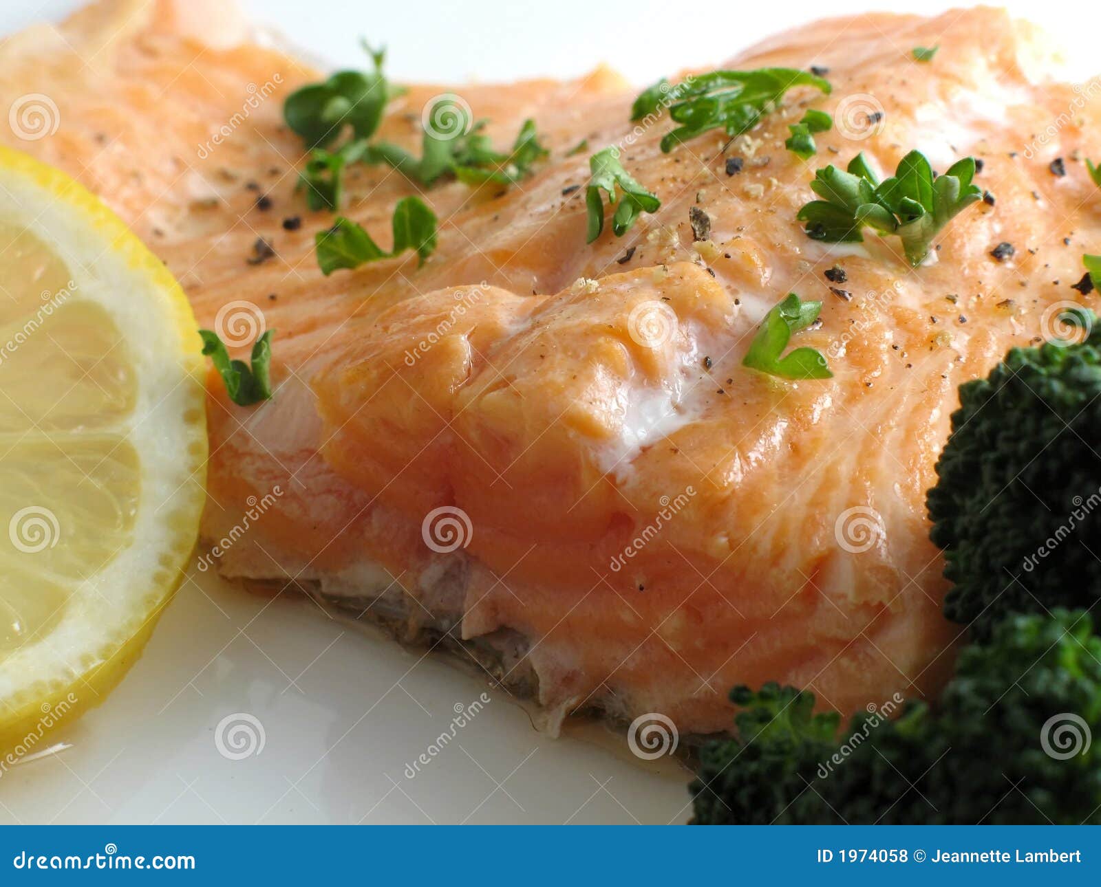 Salmon dinner closeup stock photo. Image of healthy, trout 1974058