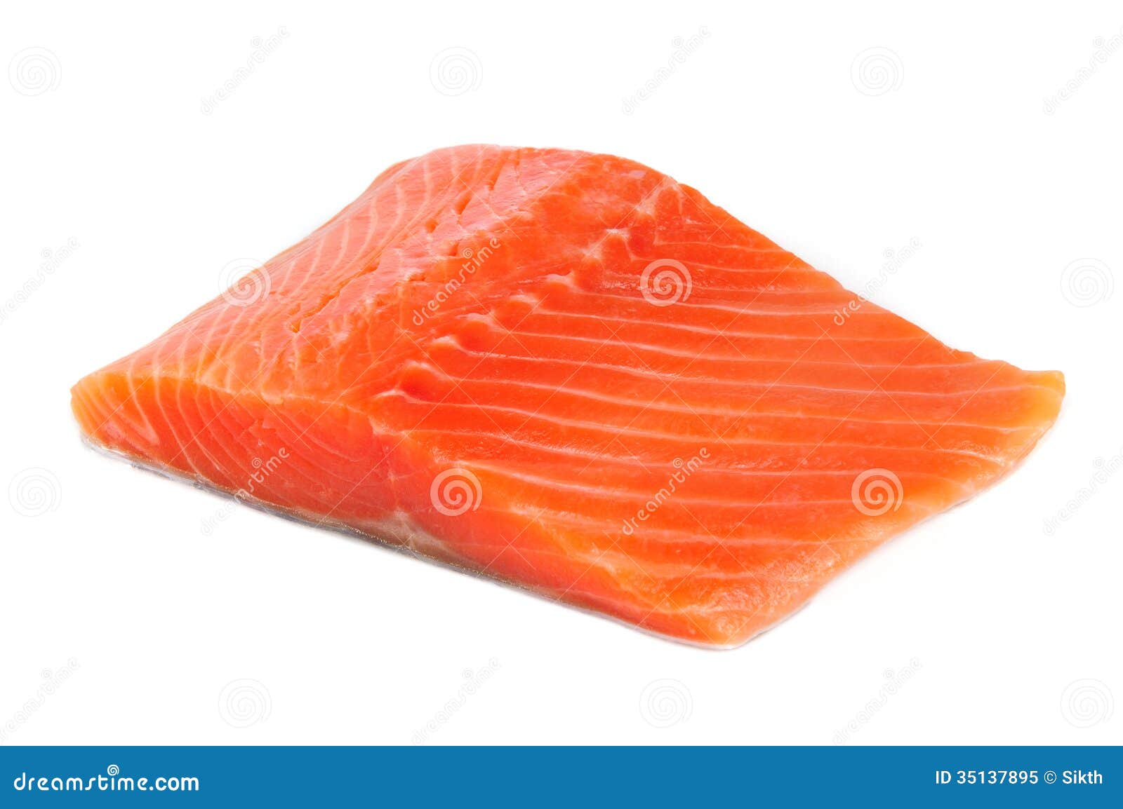 Salmon Fillet Isolated on White Background Stock Image - Image of ...