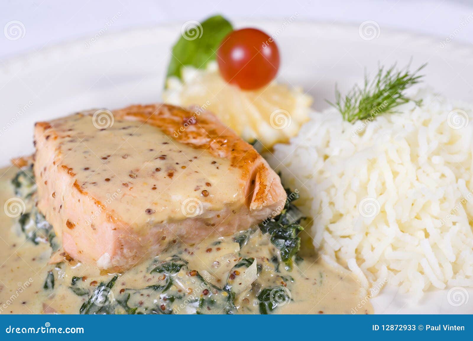 salmon fillet a la carte meal
