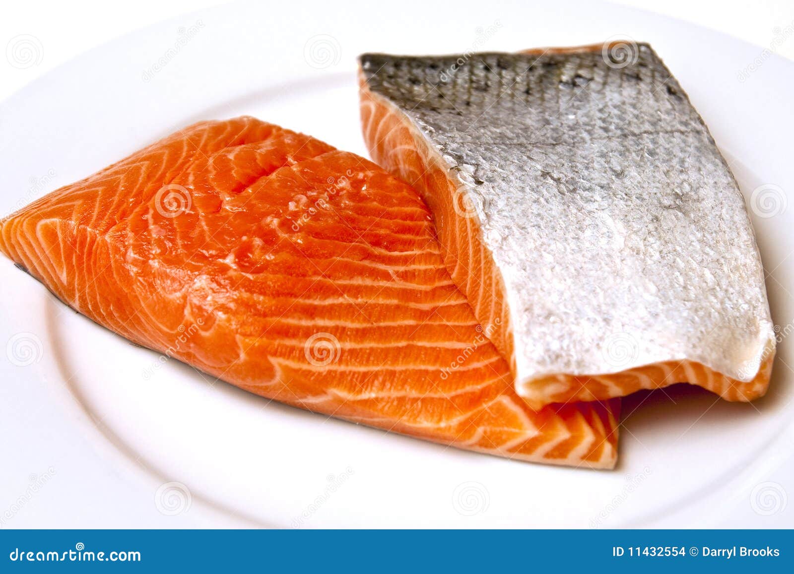 Salmon Fillets with Skin stock photo. Image of salmon 11432554