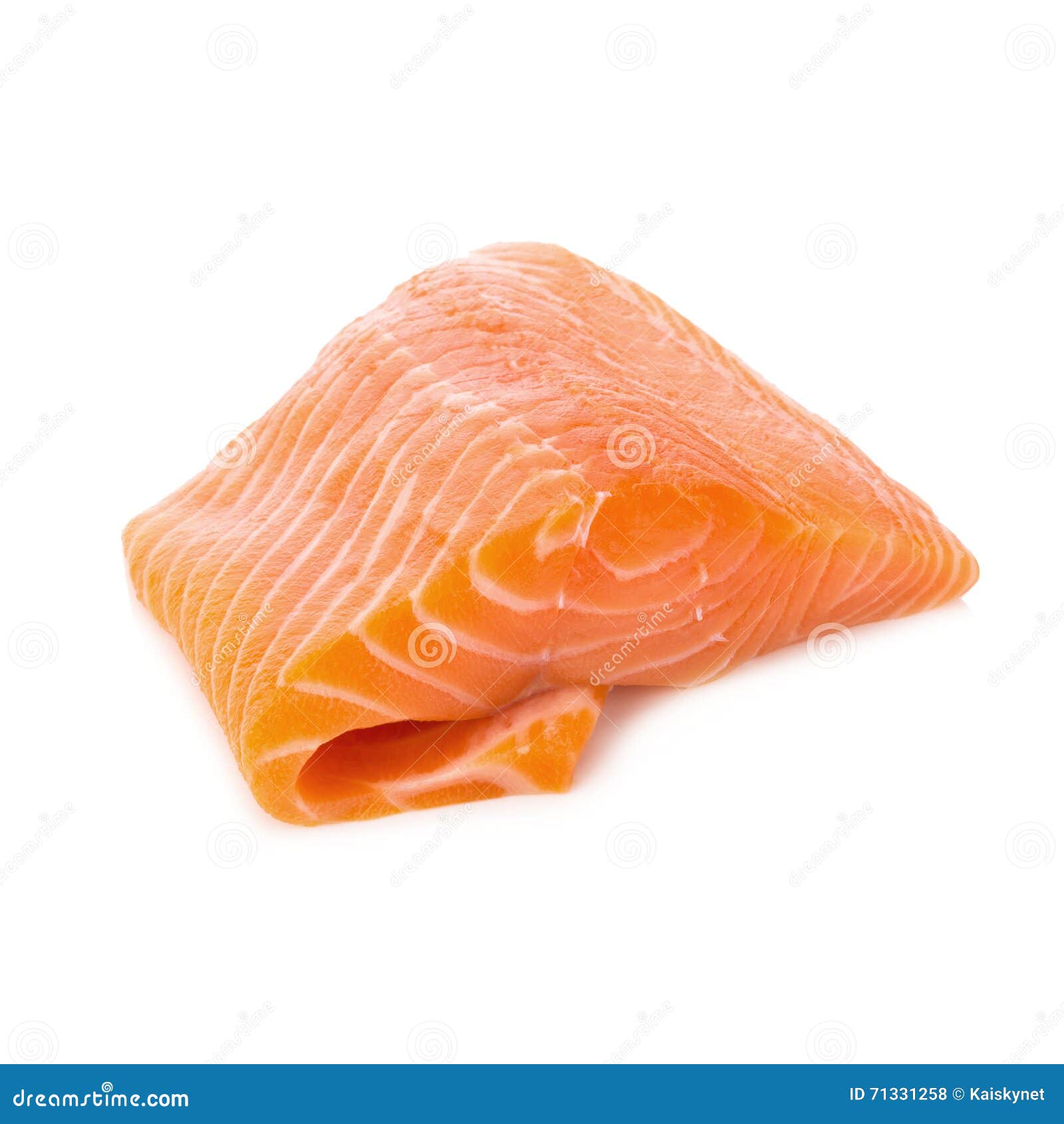 Salmon Fish Fresh Meat Slice Isolated on White Background Stock Photo ...