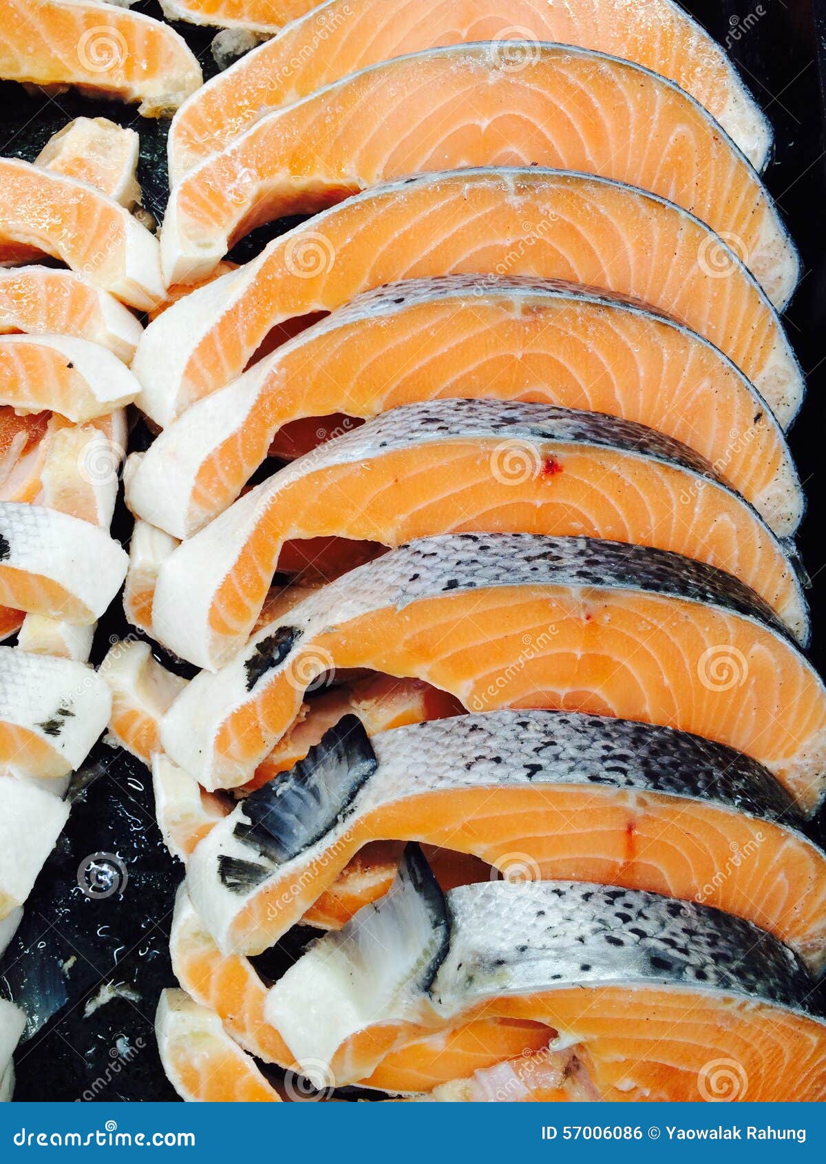 Salmon stock photo. Image of cuisine, dish, food, supermarket 57006086