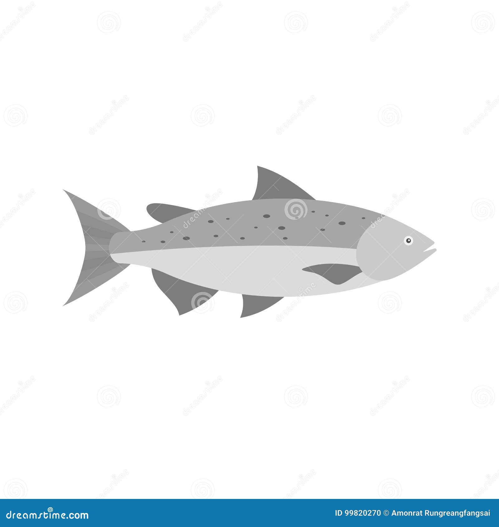 Salmon fish vector stock vector. Illustration of ocean 99820270